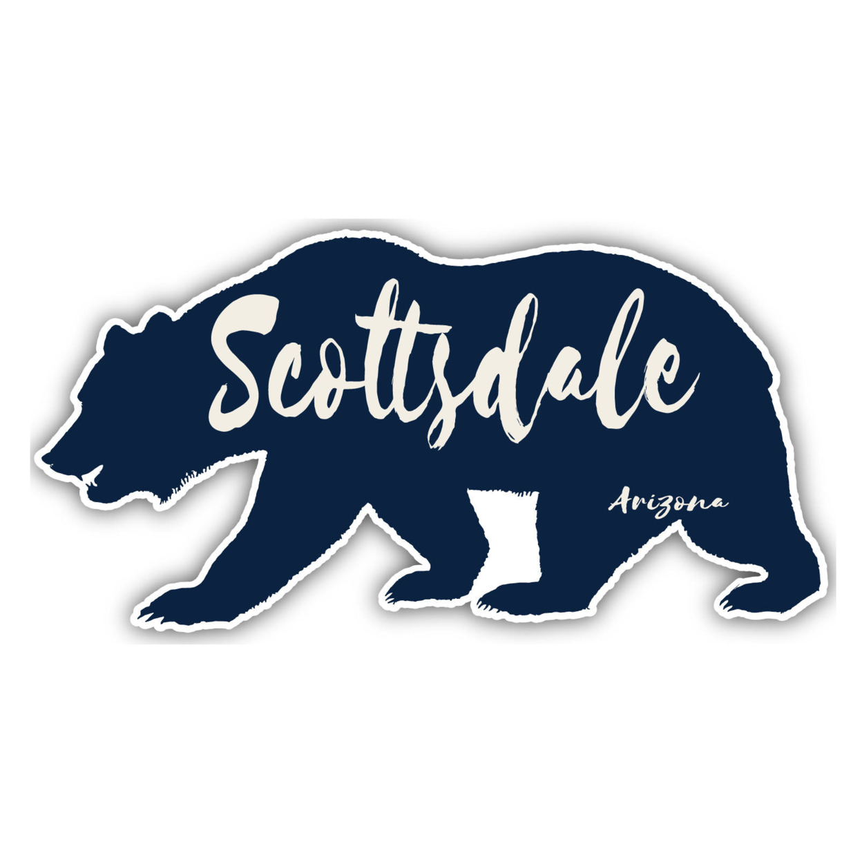 Scottsdale Arizona Souvenir Decorative Stickers (Choose Theme And Size) - Single Unit, 2-Inch, Bear