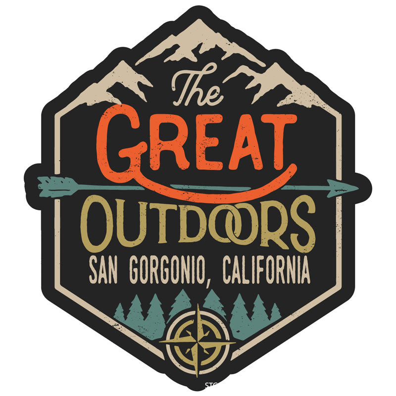 San Gorgonio California Souvenir Decorative Stickers (Choose Theme And Size) - Single Unit, 4-Inch, Adventures Awaits