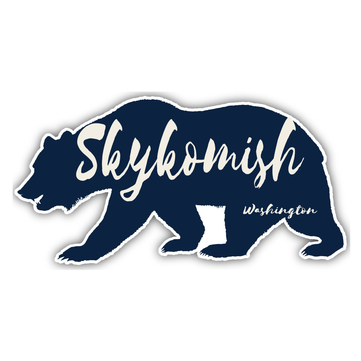 Skykomish Washington Souvenir Decorative Stickers (Choose Theme And Size) - Single Unit, 2-Inch, Bear