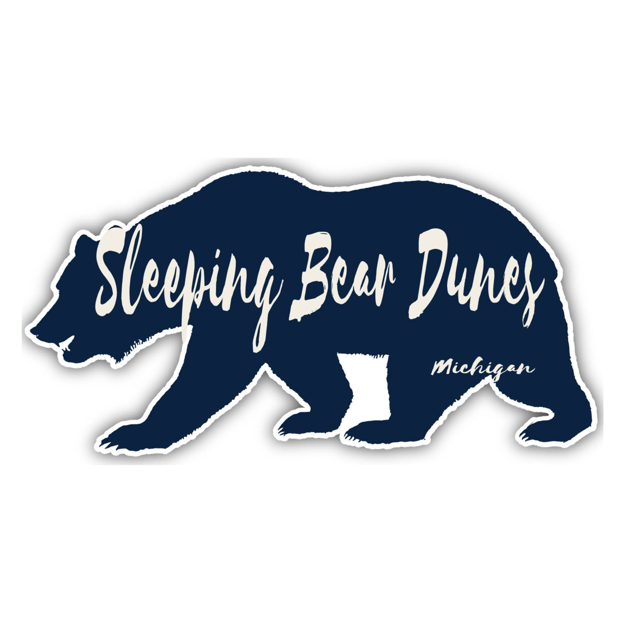 Sleeping Bear Dunes Michigan Souvenir Decorative Stickers (Choose Theme And Size) - Single Unit, 2-Inch, Bear