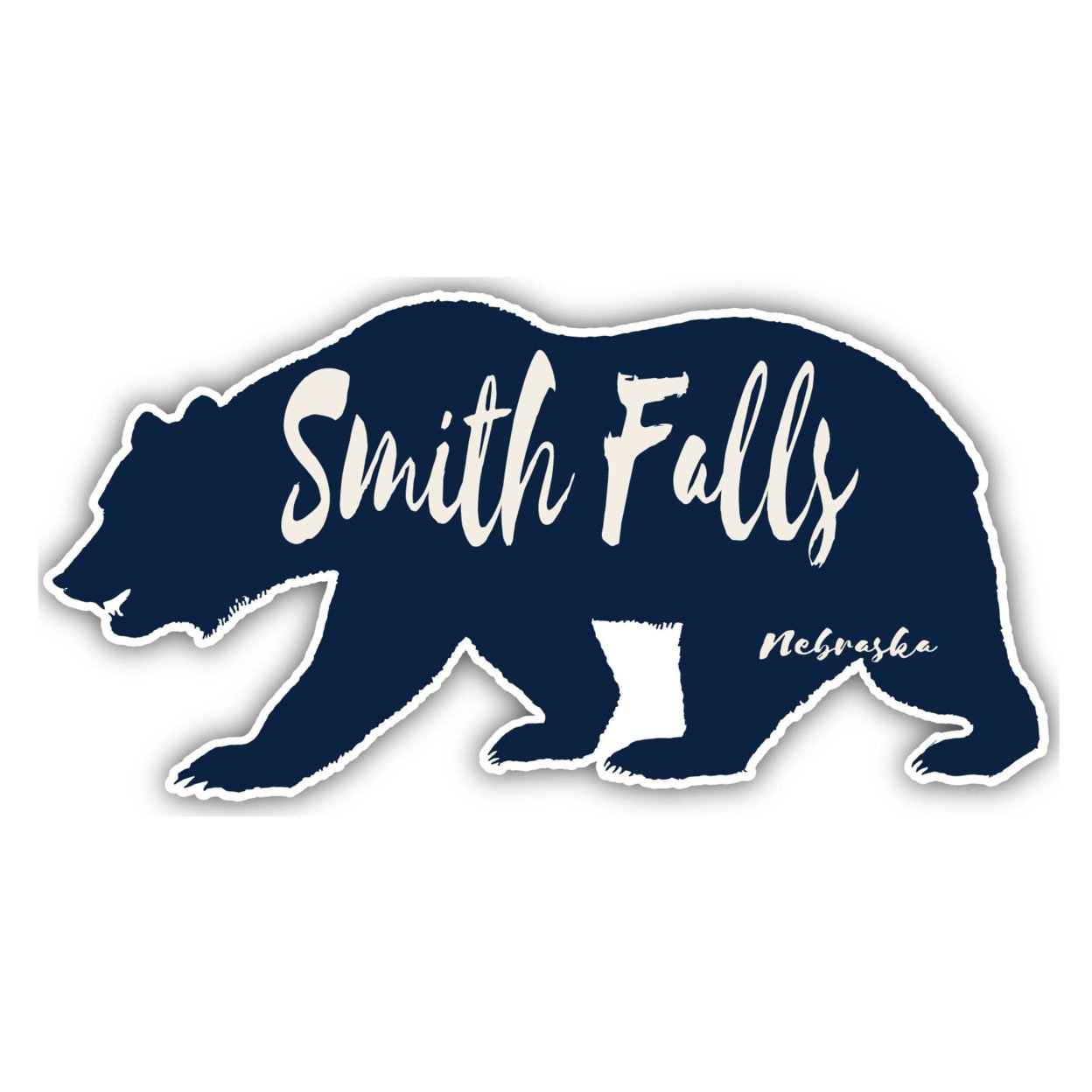 Smith Falls Nebraska Souvenir Decorative Stickers (Choose Theme And Size) - Single Unit, 4-Inch, Bear