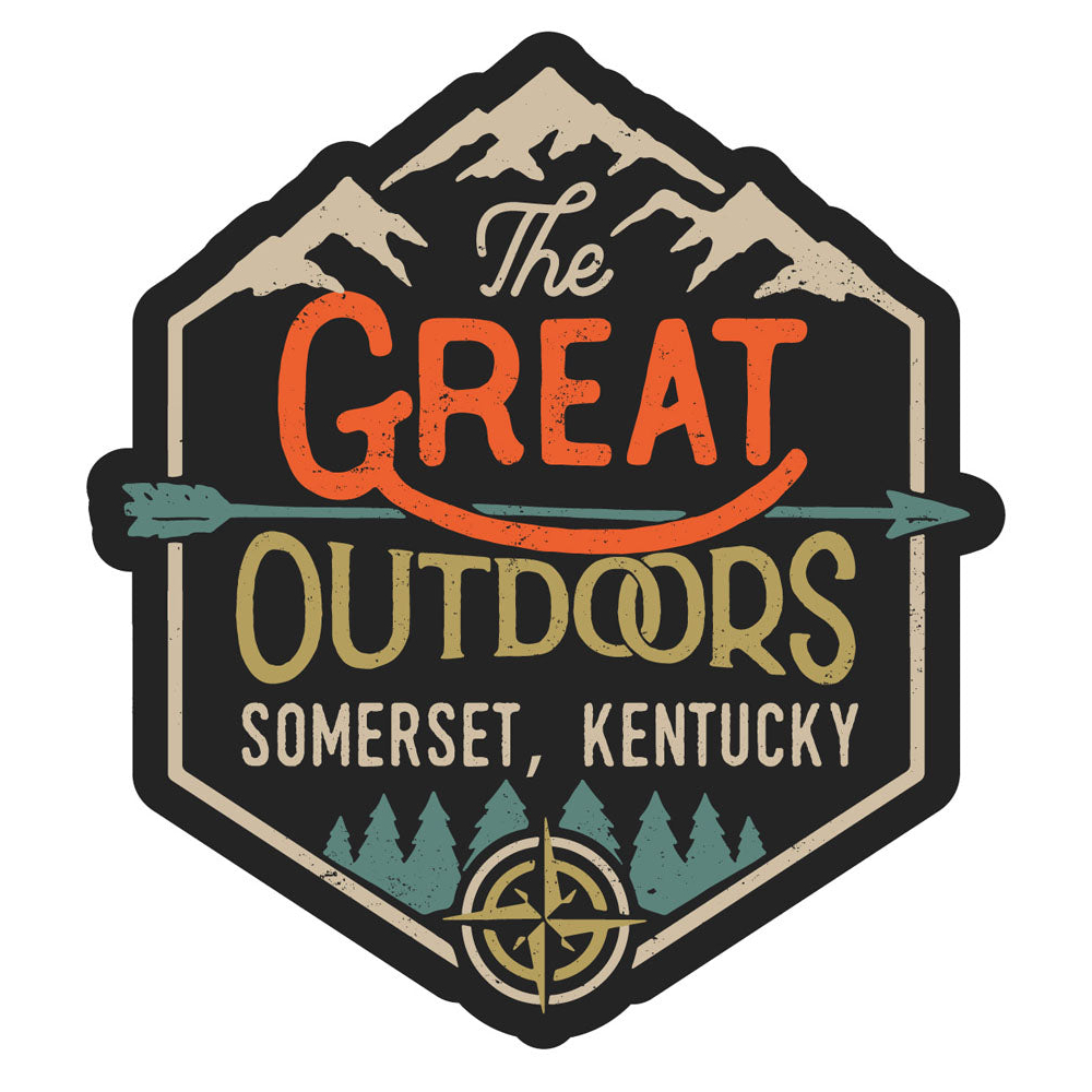 Somerset Kentucky Souvenir Decorative Stickers (Choose Theme And Size) - Single Unit, 4-Inch, Great Outdoors