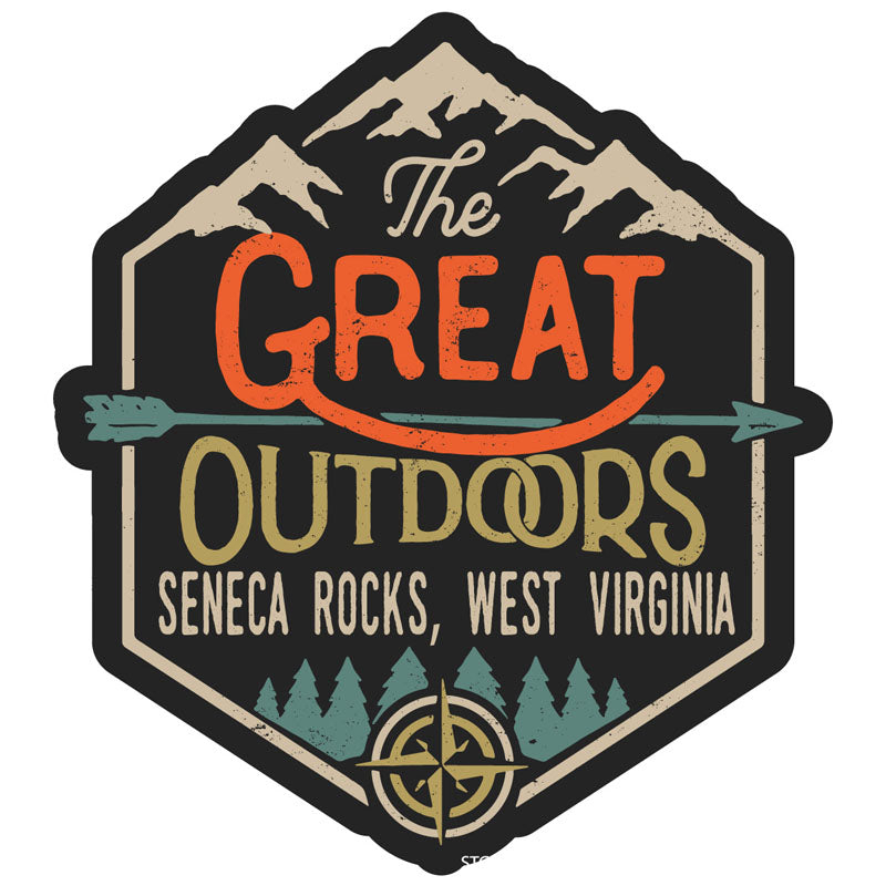 Seneca Rocks West Virginia Souvenir Decorative Stickers (Choose Theme And Size) - Single Unit, 2-Inch, Great Outdoors