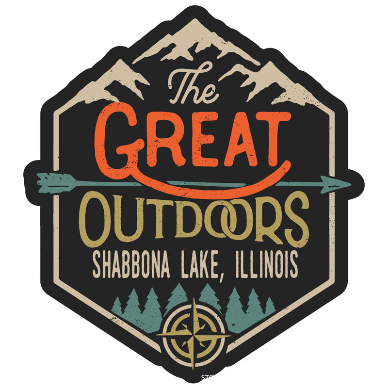 Shabbona Lake Illinois Souvenir Decorative Stickers (Choose Theme And Size) - Single Unit, 2-Inch, Great Outdoors