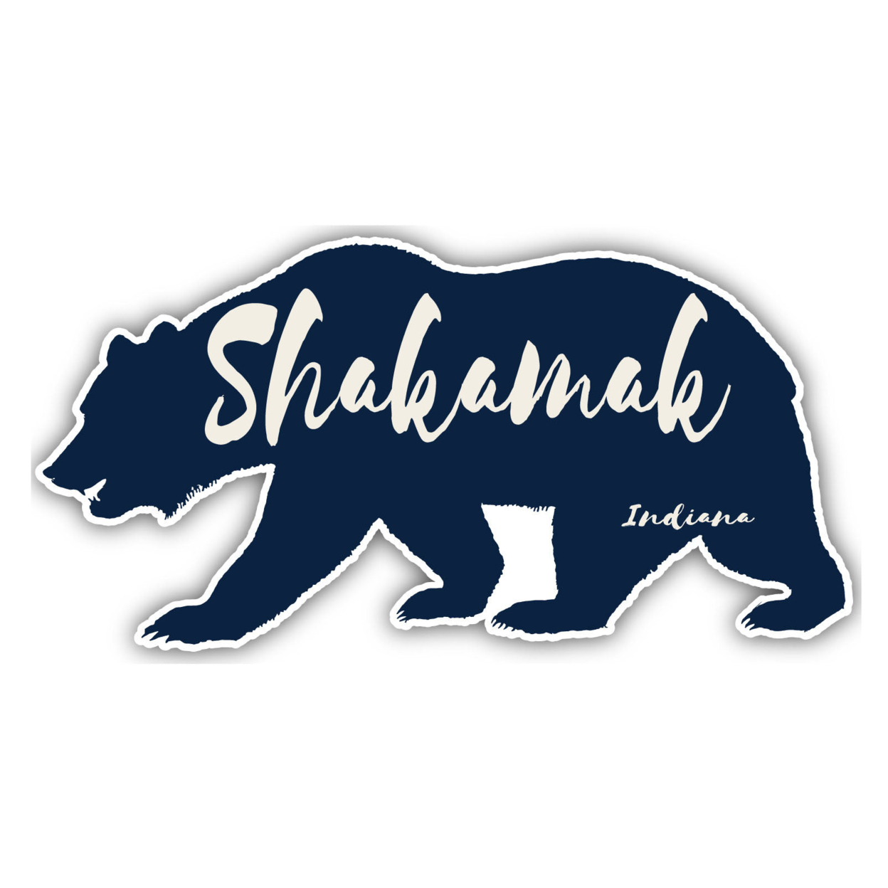 Shakamak Indiana Souvenir Decorative Stickers (Choose Theme And Size) - Single Unit, 2-Inch, Bear