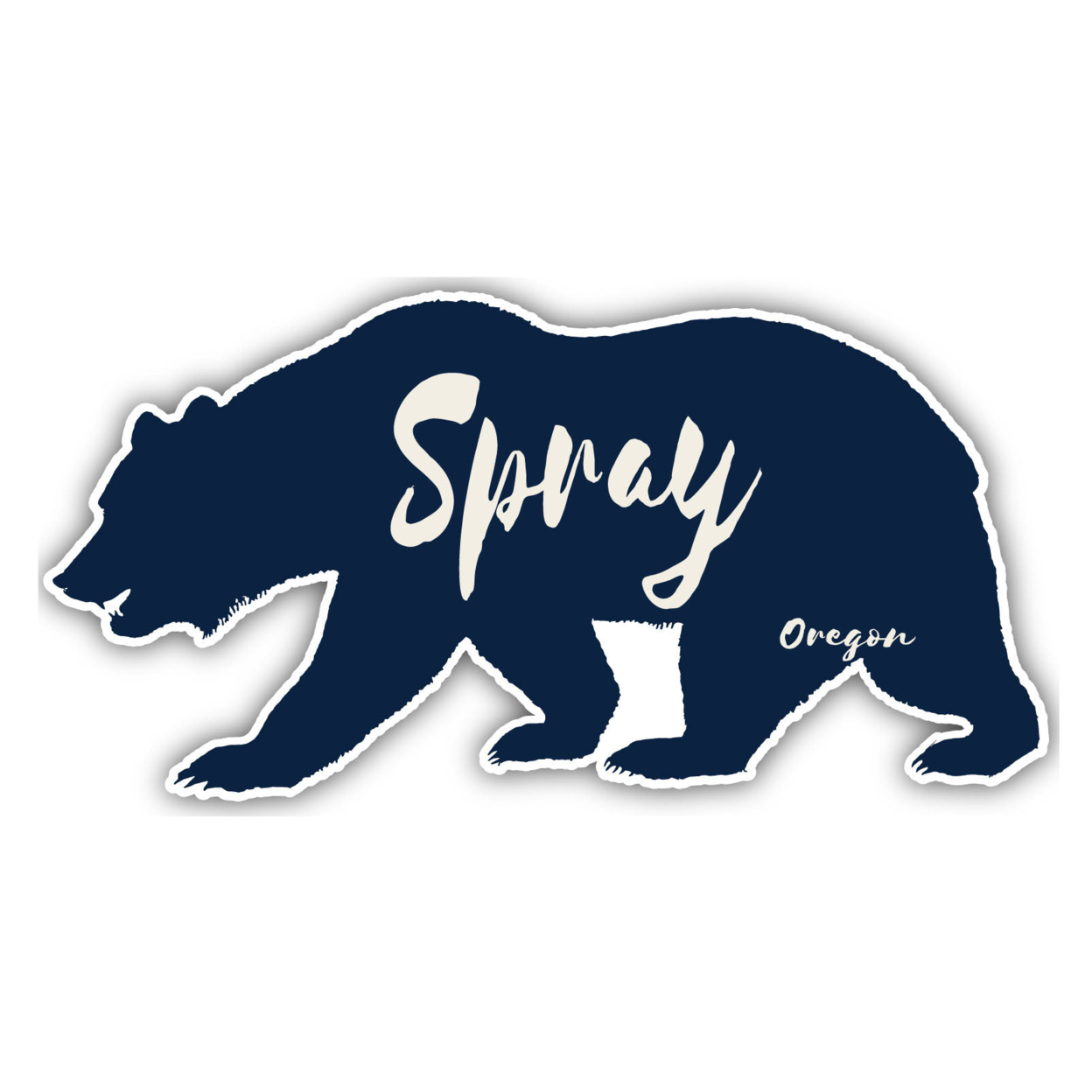 Spray Oregon Souvenir Decorative Stickers (Choose Theme And Size) - Single Unit, 4-Inch, Bear