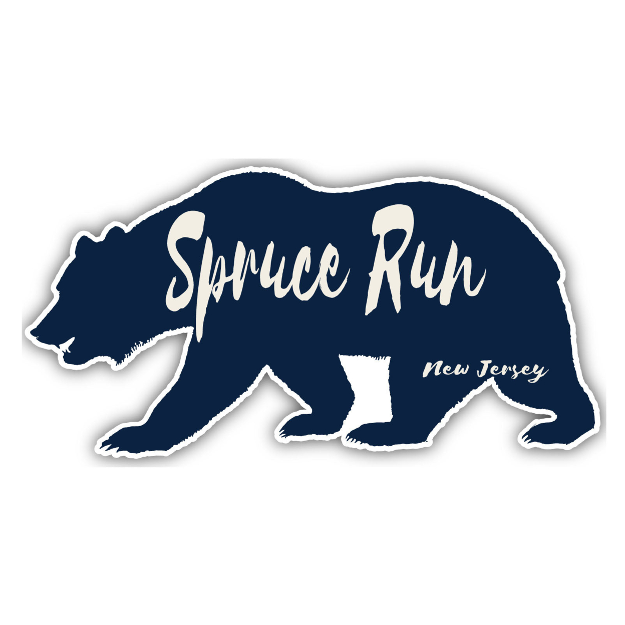 Spruce Run New Jersey Souvenir Decorative Stickers (Choose Theme And Size) - Single Unit, 4-Inch, Bear