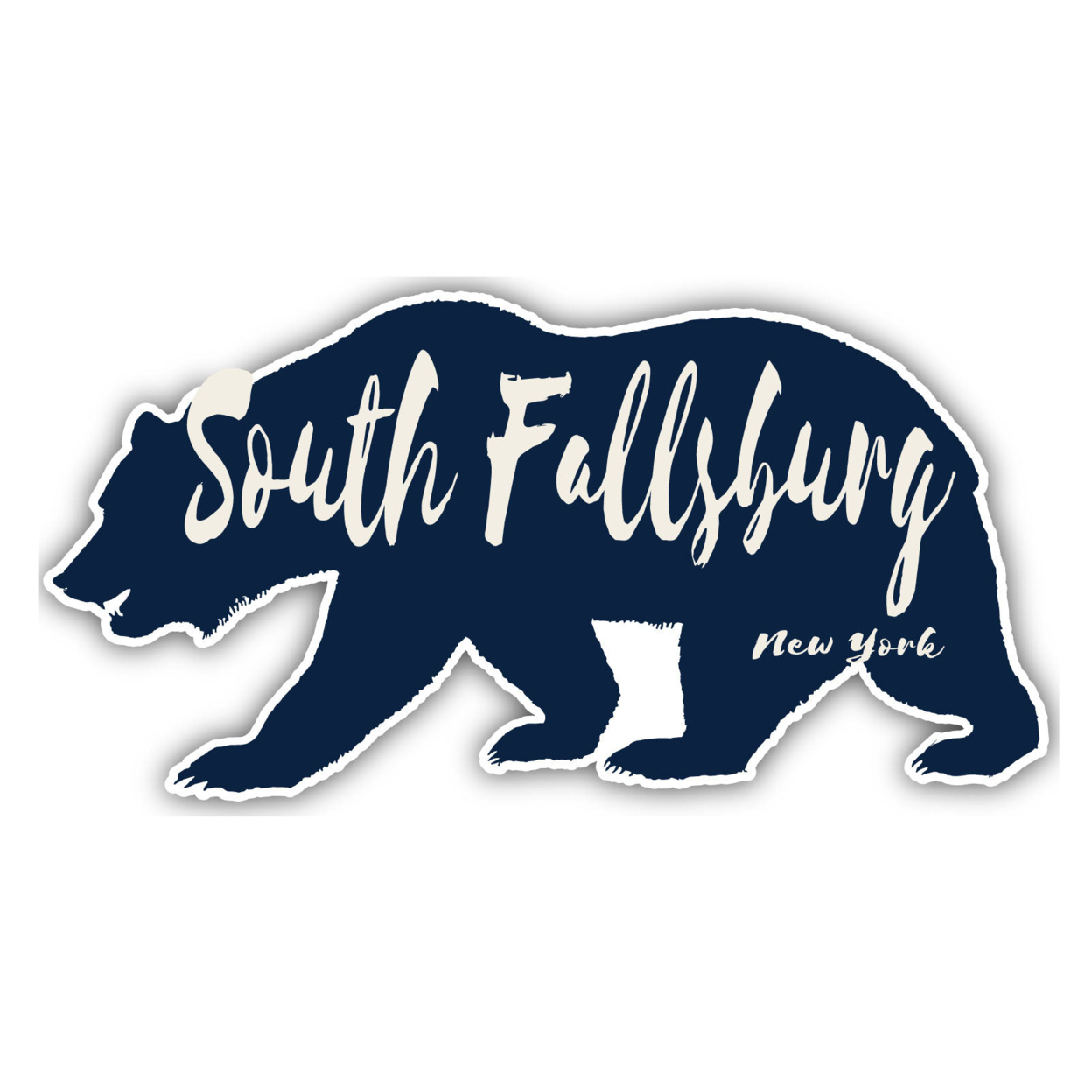 South Fallsburg New York Souvenir Decorative Stickers (Choose Theme And Size) - Single Unit, 2-Inch, Bear