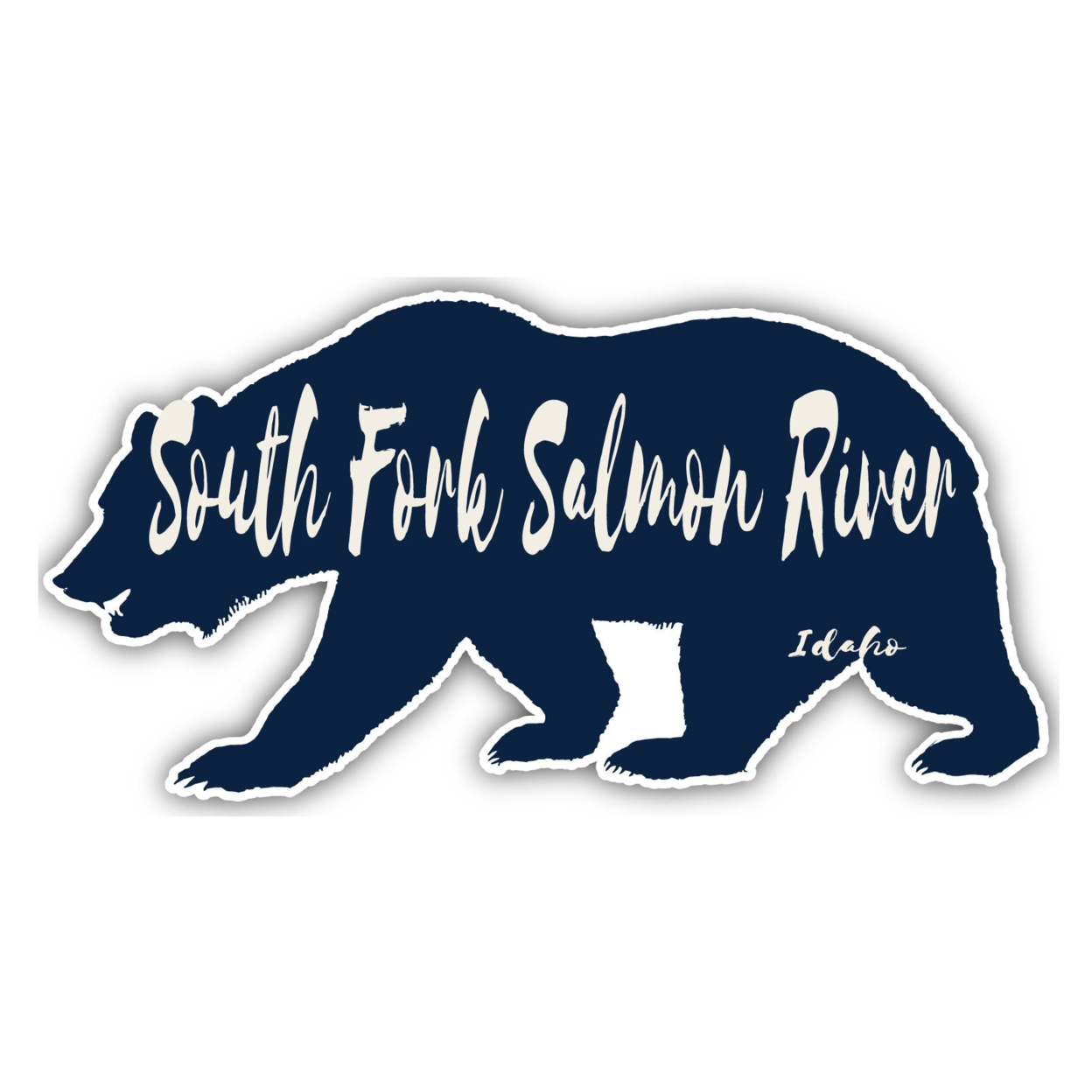 South Fork Salmon River Idaho Souvenir Decorative Stickers (Choose Theme And Size) - Single Unit, 2-Inch, Bear