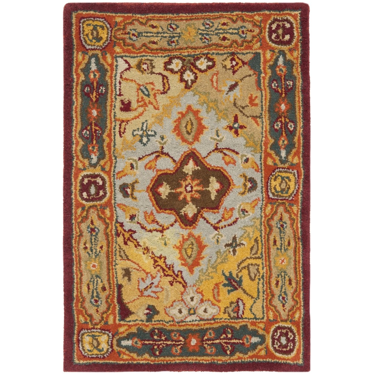 SAFAVIEH Heritage Collection HG512A Handmade Multi Rug - 8' Square