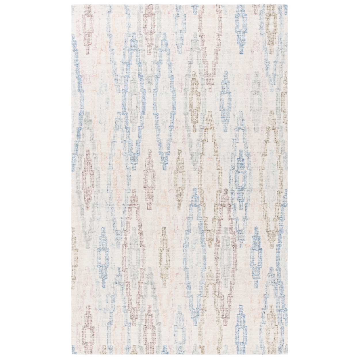 SAFAVIEH Rodeo Drive Collection RD101M Ivory / Blue Rug - 5' X 8'