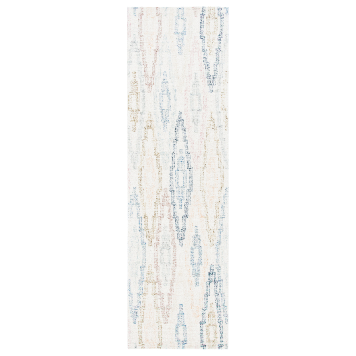 SAFAVIEH Rodeo Drive Collection RD101M Ivory / Blue Rug - 2' 3 X 8'