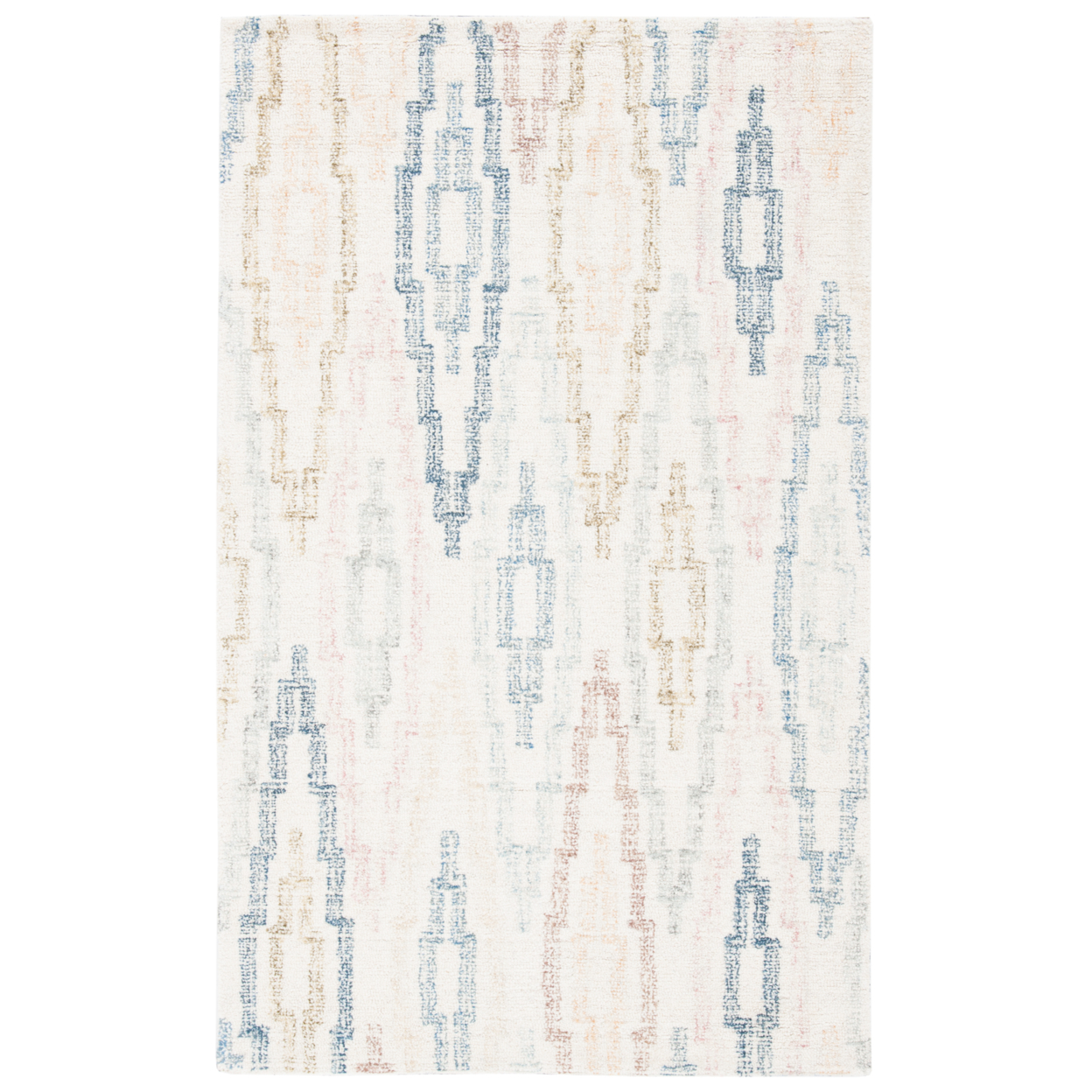 SAFAVIEH Rodeo Drive Collection RD101M Ivory / Blue Rug - 3' X 5'