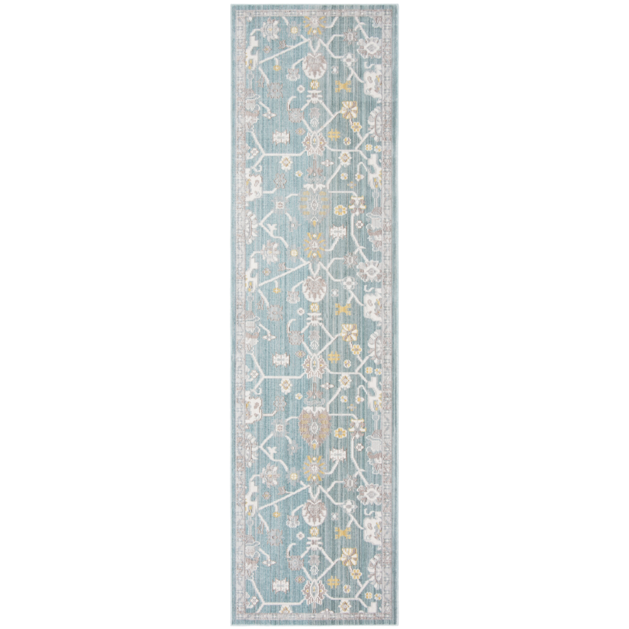 SAFAVIEH Valencia Collection VAL116S Steel Blue Rug - 2' 3 X 8'