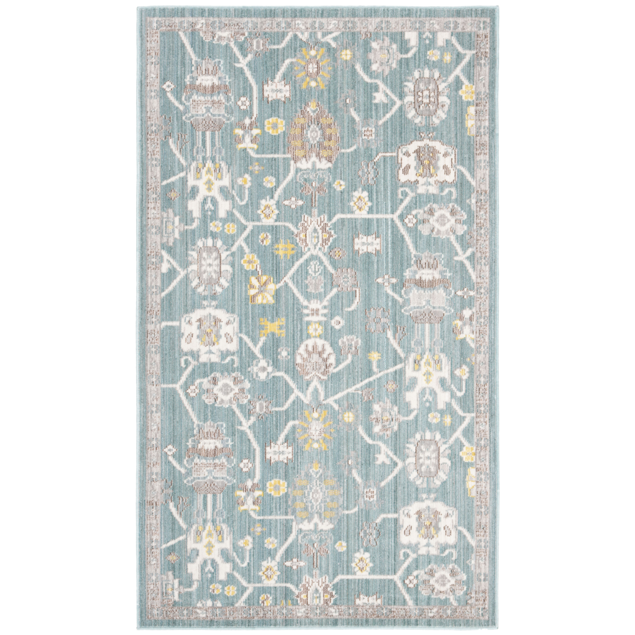 SAFAVIEH Valencia Collection VAL116S Steel Blue Rug - 3' X 5'