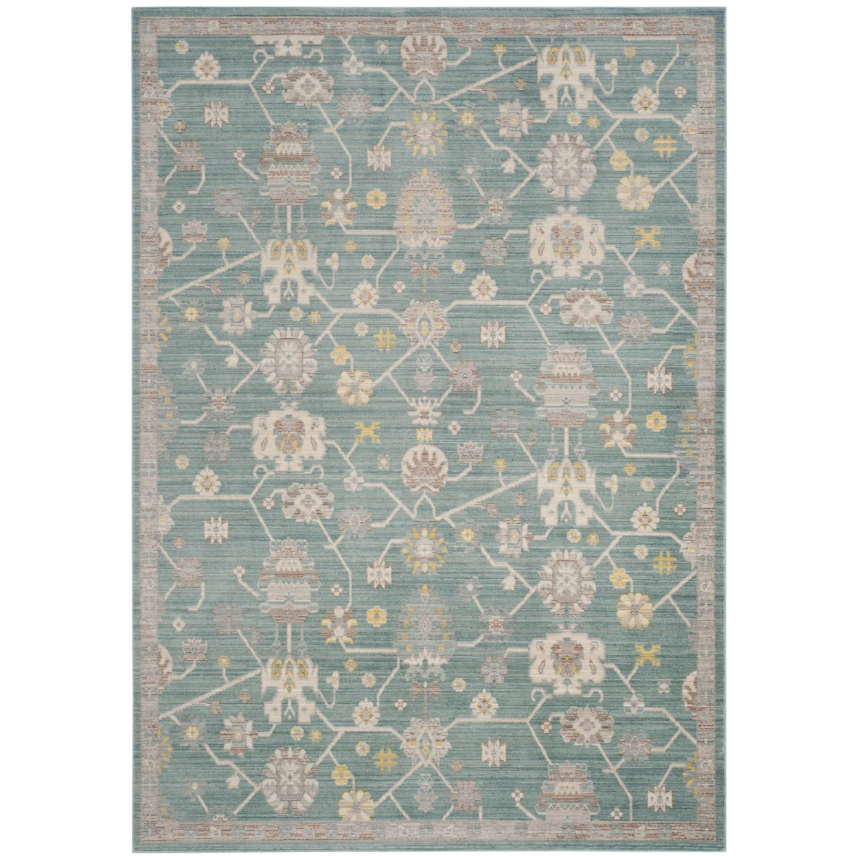SAFAVIEH Valencia Collection VAL116S Steel Blue Rug - 4' X 6'