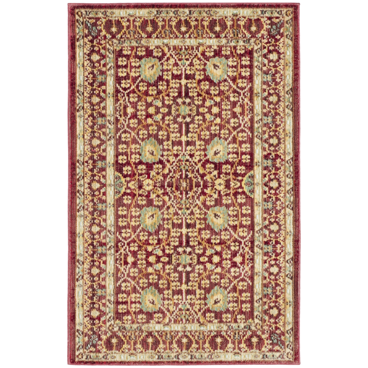 SAFAVIEH Valencia Collection VAL120R Red / Red Rug - 2' X 3'