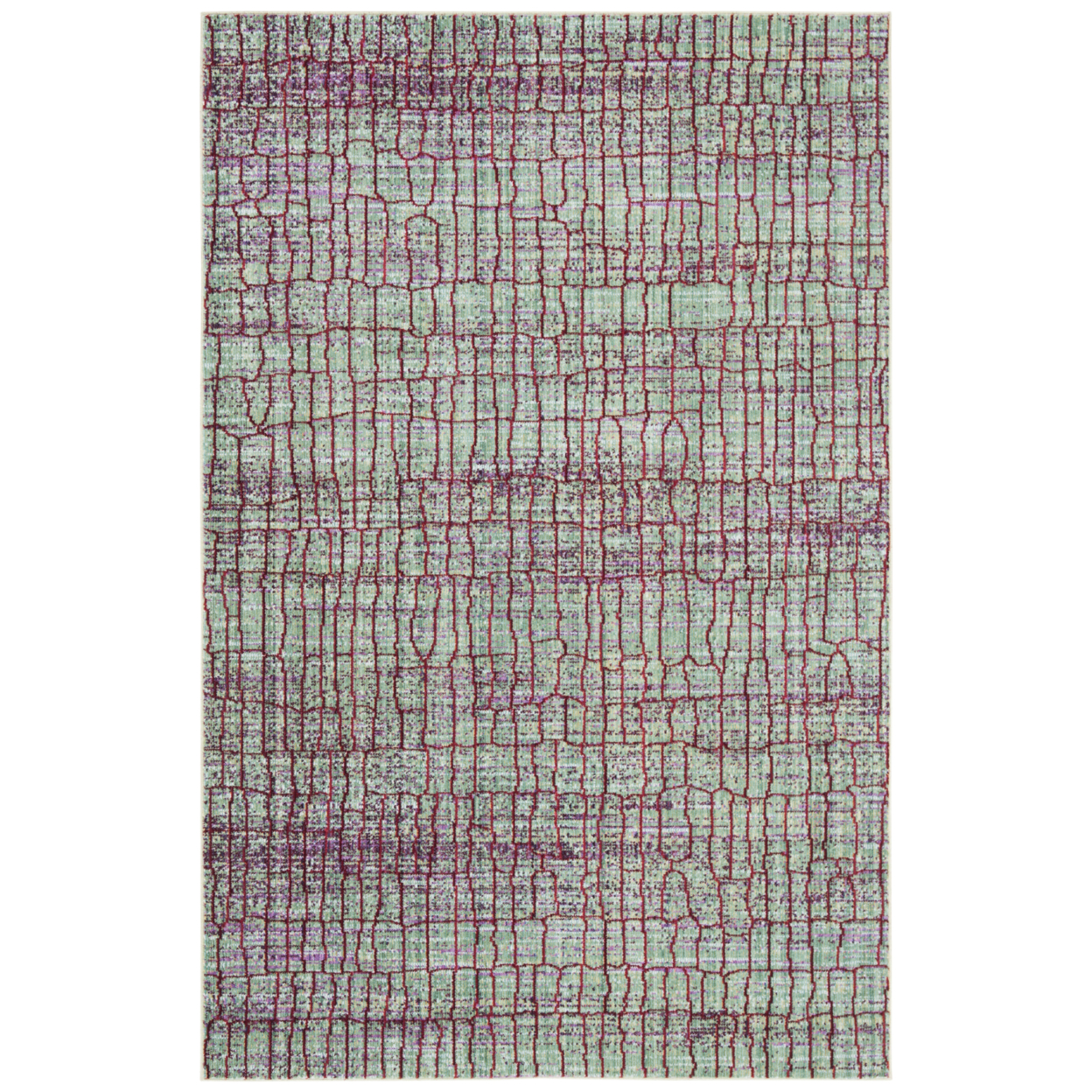 SAFAVIEH Valencia Collection VAL202B Green / Red Rug - 4' X 6'