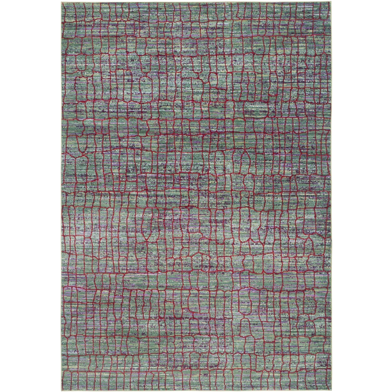 SAFAVIEH Valencia Collection VAL202B Green / Red Rug - 5' X 8'
