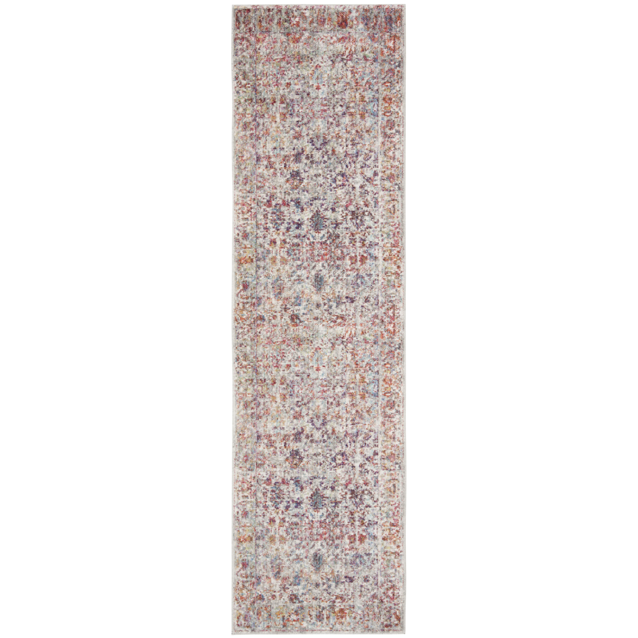 SAFAVIEH Valencia Collection VAL168Q Grey / Red Rug - 2' 3 X 8'