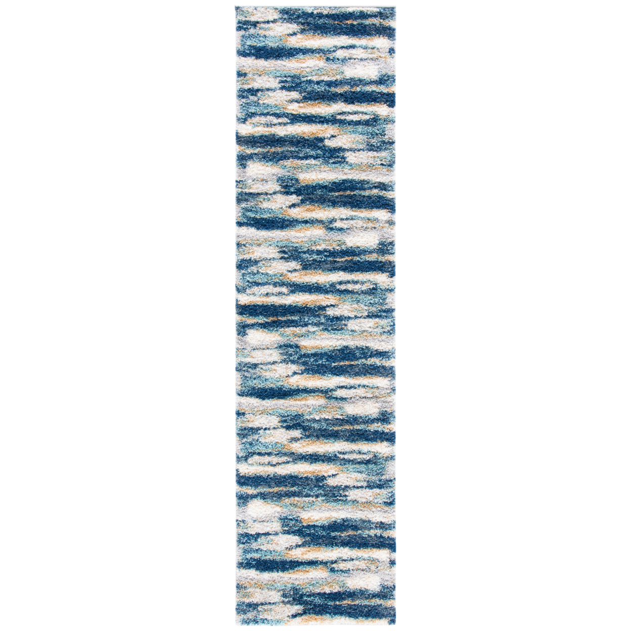SAFAVIEH Calista Collection CAL108M Blue / Ivory Rug - 2' 3 X 8'