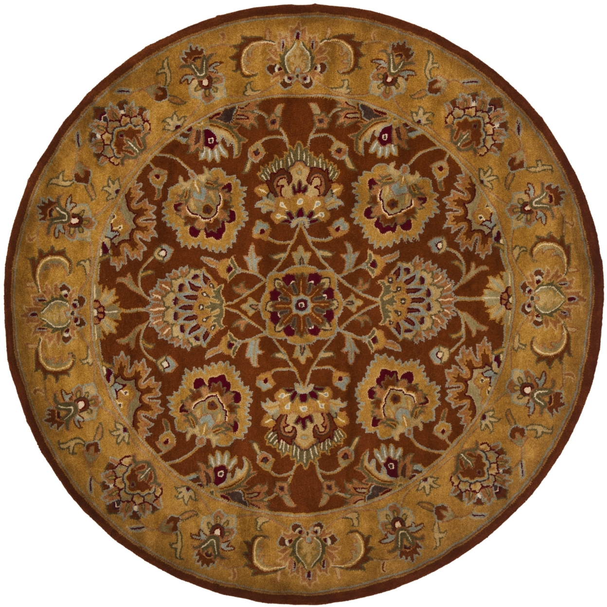 SAFAVIEH HG820A Heritage Red / Natural - 6' Round