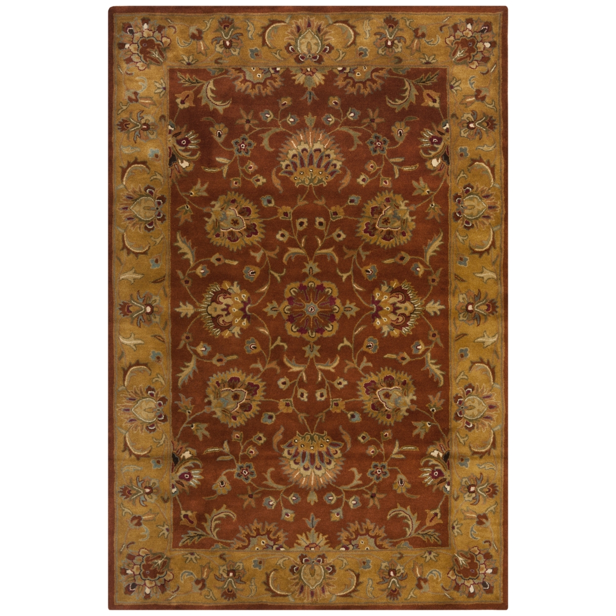SAFAVIEH HG820A Heritage Red / Natural - 6' X 9'