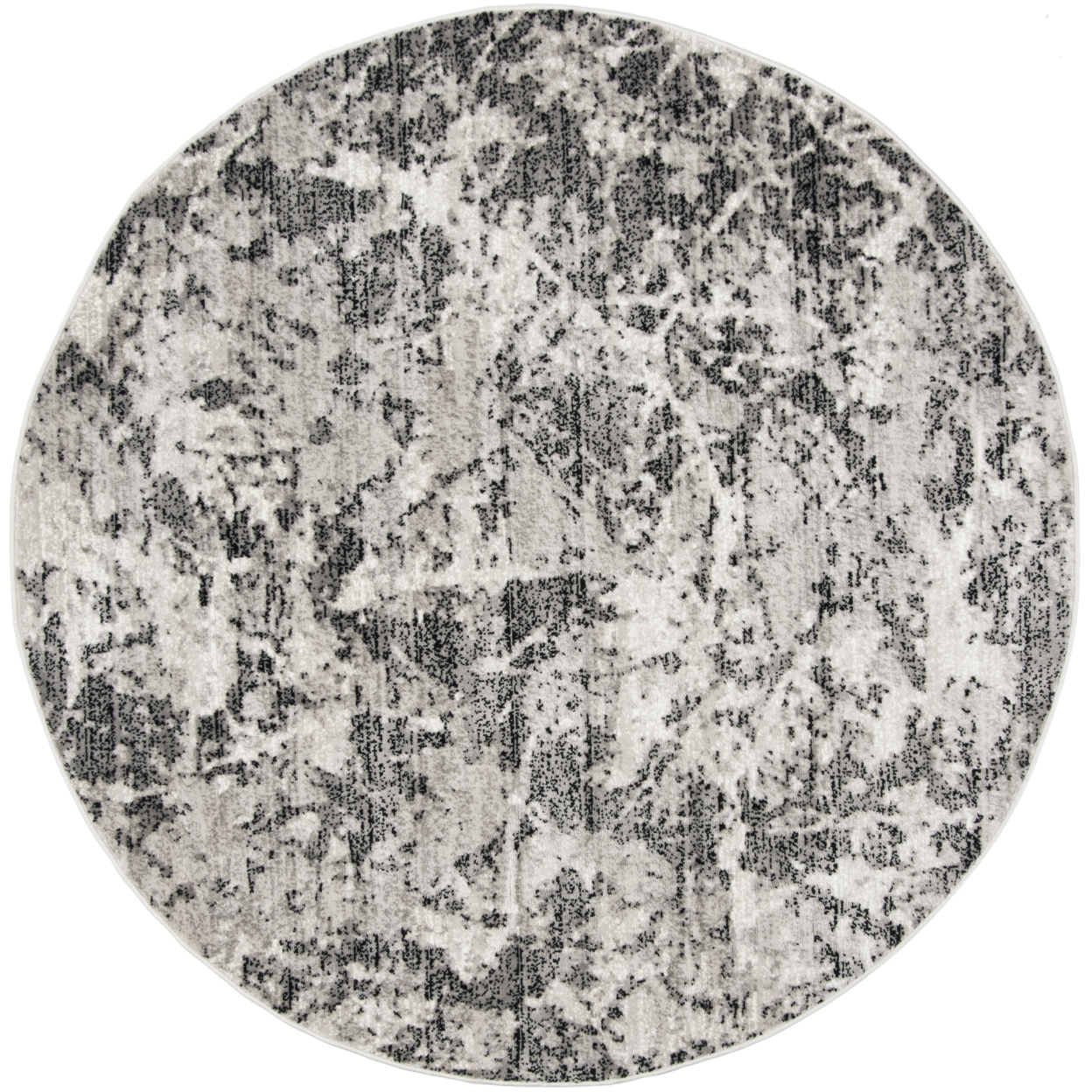 SAFAVIEH Skyler Collection SKY186L Charcoal / Ivory Rug - 8' Round
