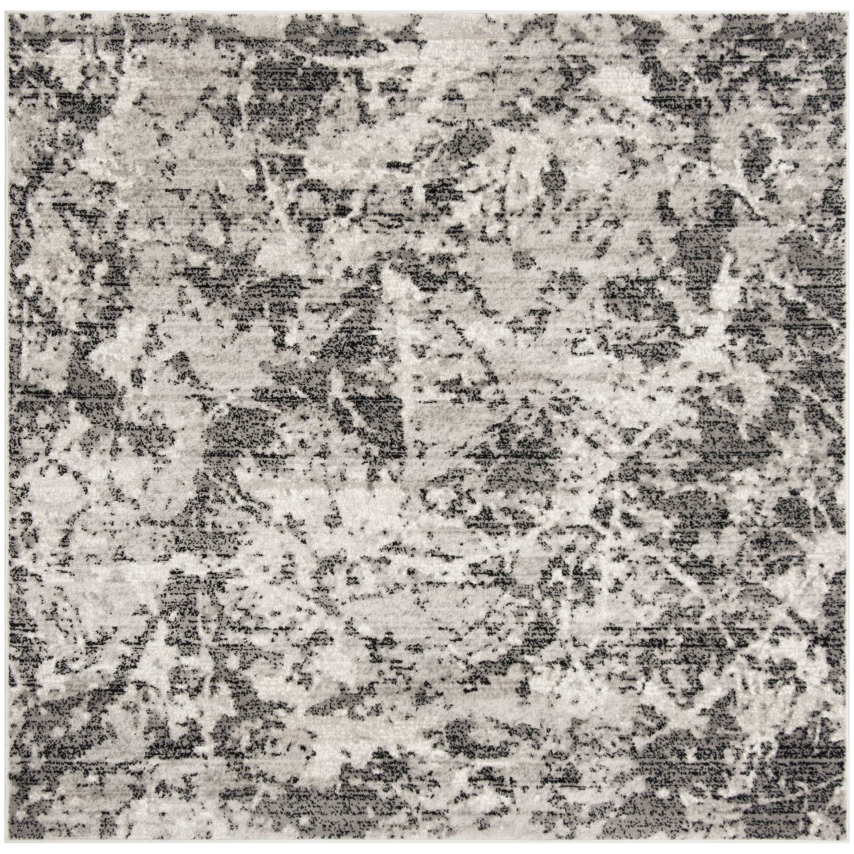 SAFAVIEH Skyler Collection SKY186L Charcoal / Ivory Rug - 6'-7 X 6'-7 Square