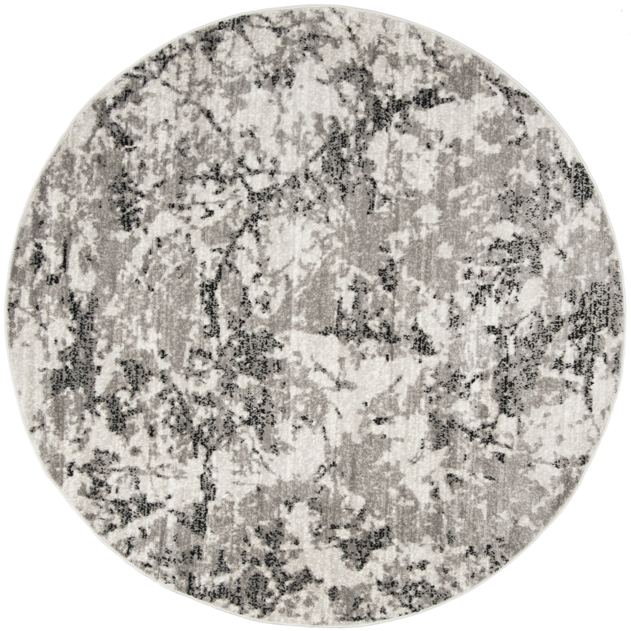 SAFAVIEH Skyler Collection SKY186K Grey / Ivory Rug - 8' Round