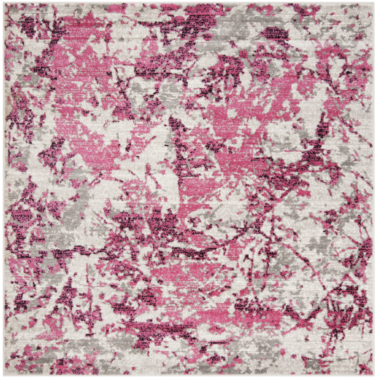 SAFAVIEH Skyler Collection SKY186N Pink / Ivory Rug - 6'-7 X 6'-7 Square