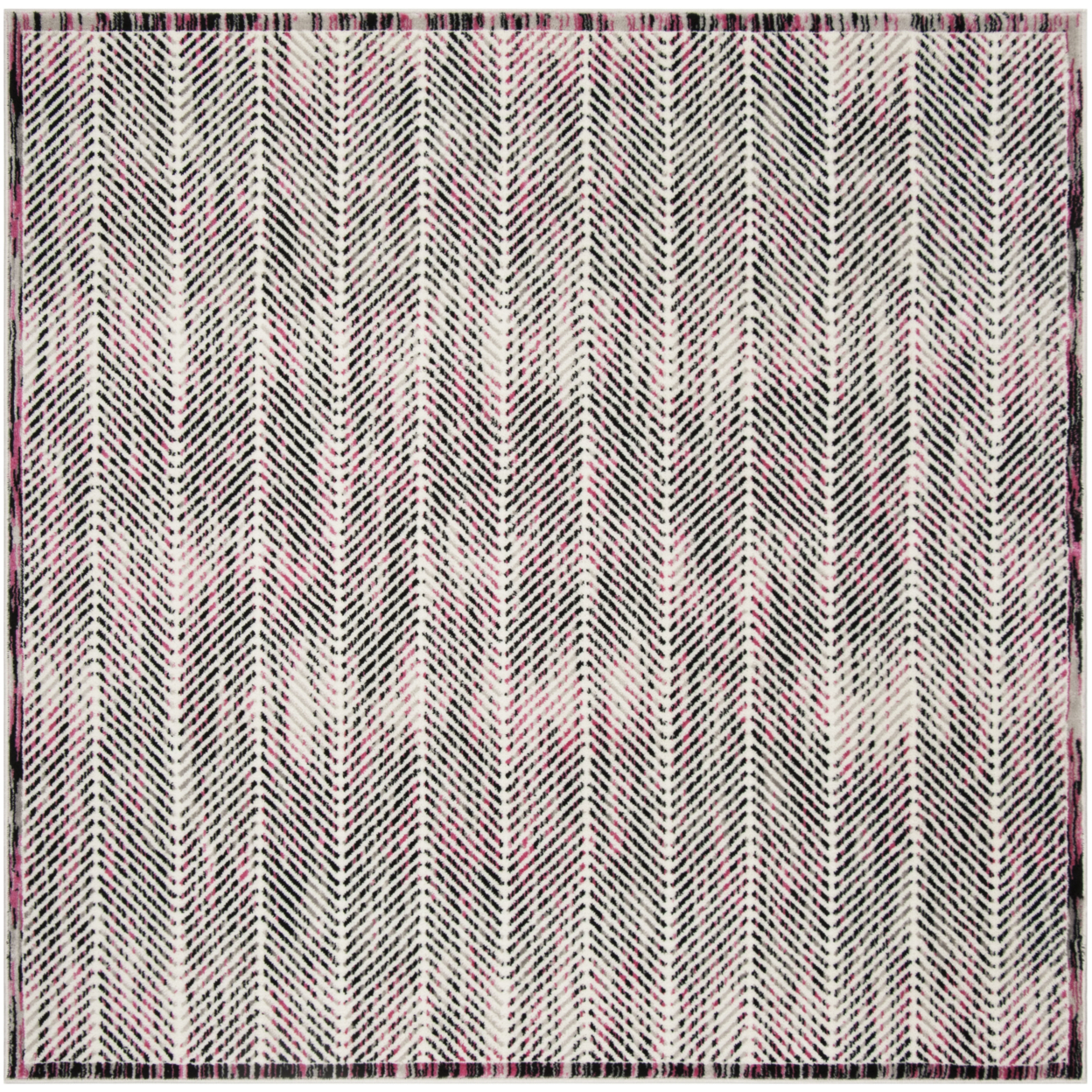 SAFAVIEH Skyler Collection SKY194P Grey / Pink Rug - 6'-7 X 6'-7 Square