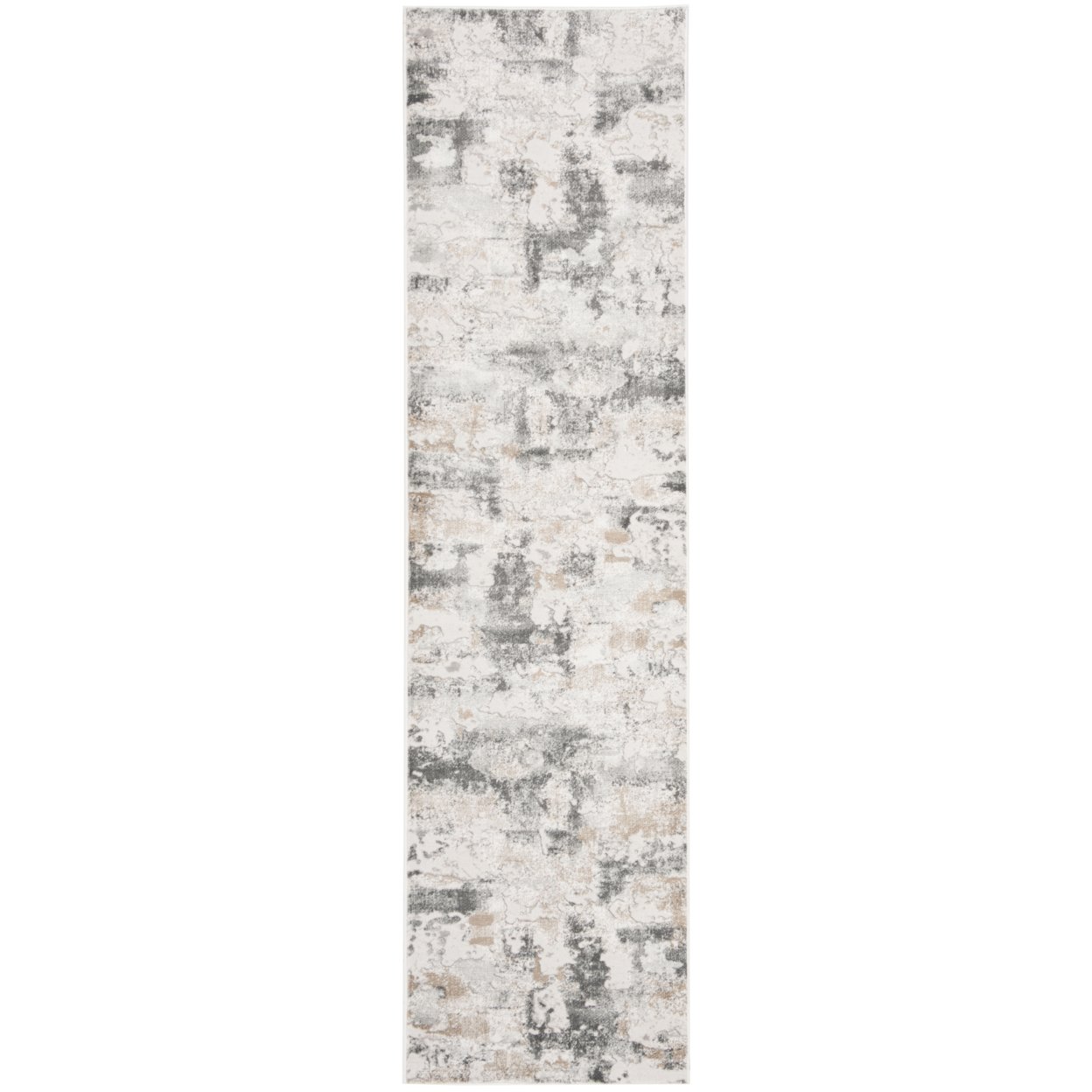 SAFAVIEH Vogue Collection VGE141A Beige / Charcoal Rug - 2' X 12'