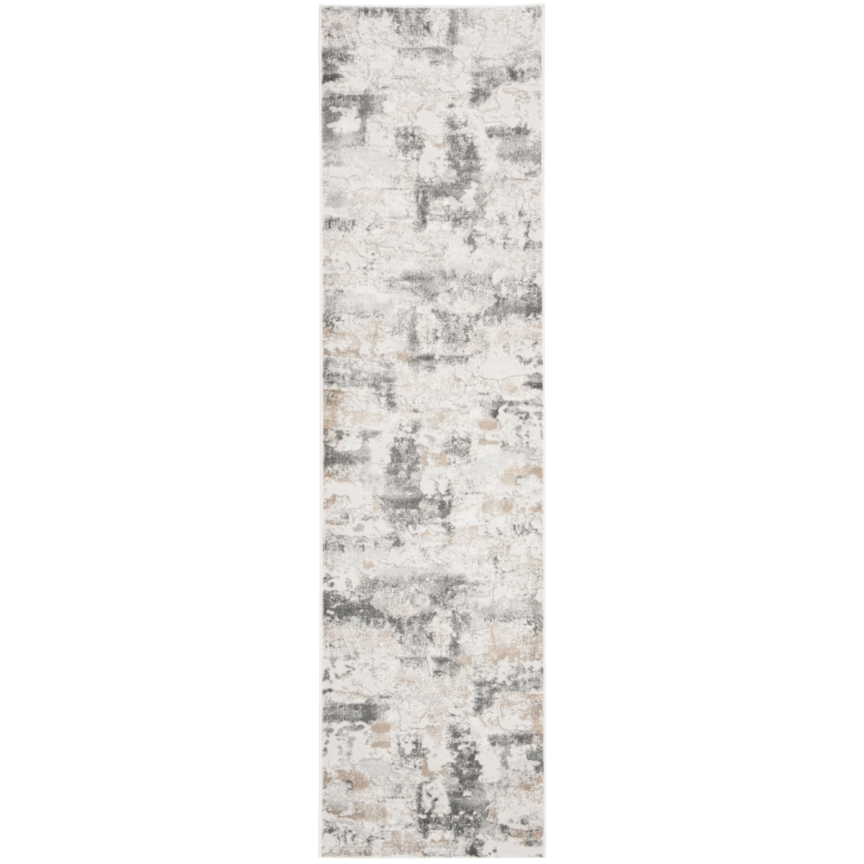 SAFAVIEH Vogue Collection VGE141A Beige / Charcoal Rug - 2' X 10'