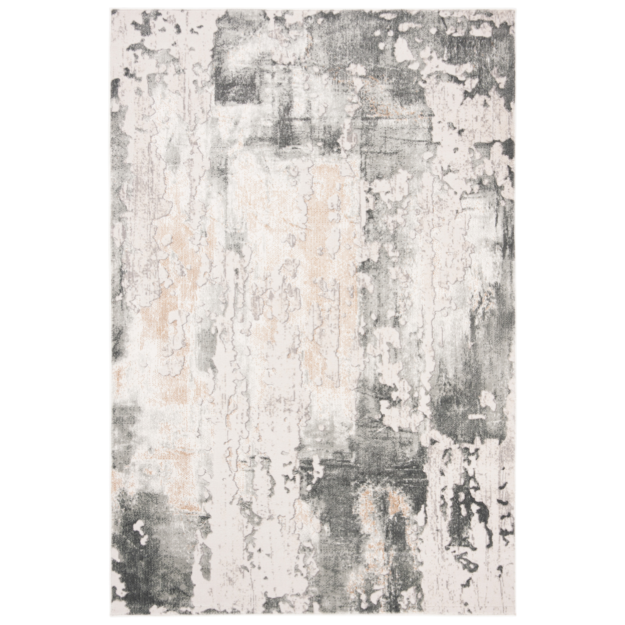 SAFAVIEH Vogue Collection VGE141A Beige / Charcoal Rug - 3' X 5'