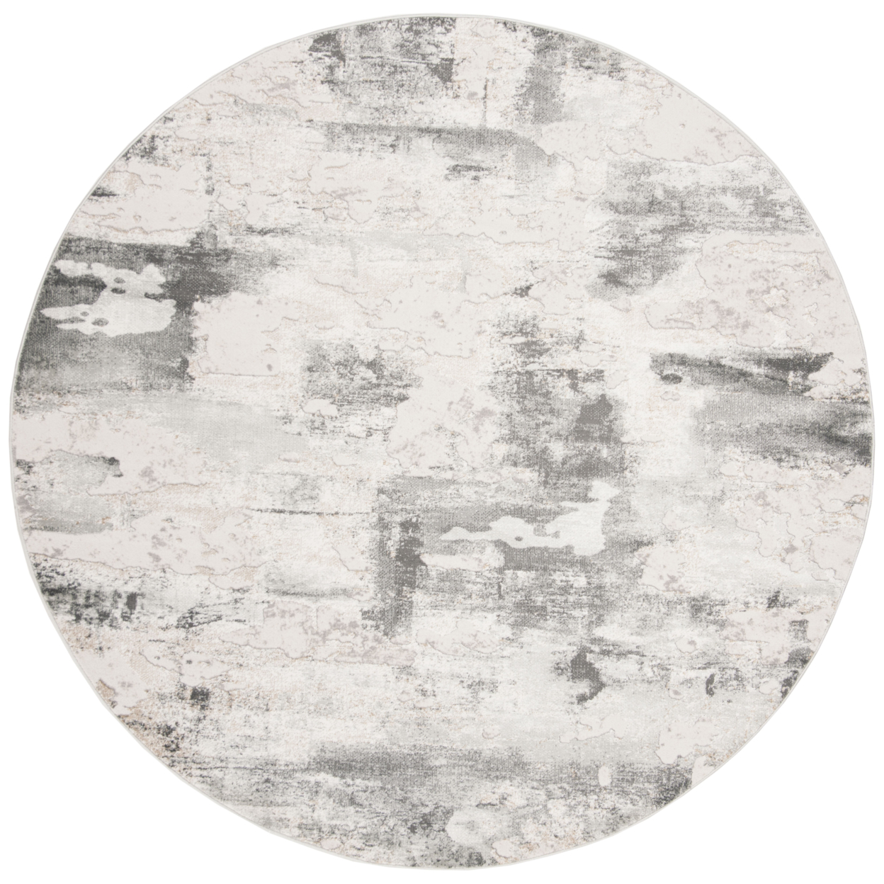 SAFAVIEH Vogue Collection VGE142A Beige / Charcoal Rug - 3' Round