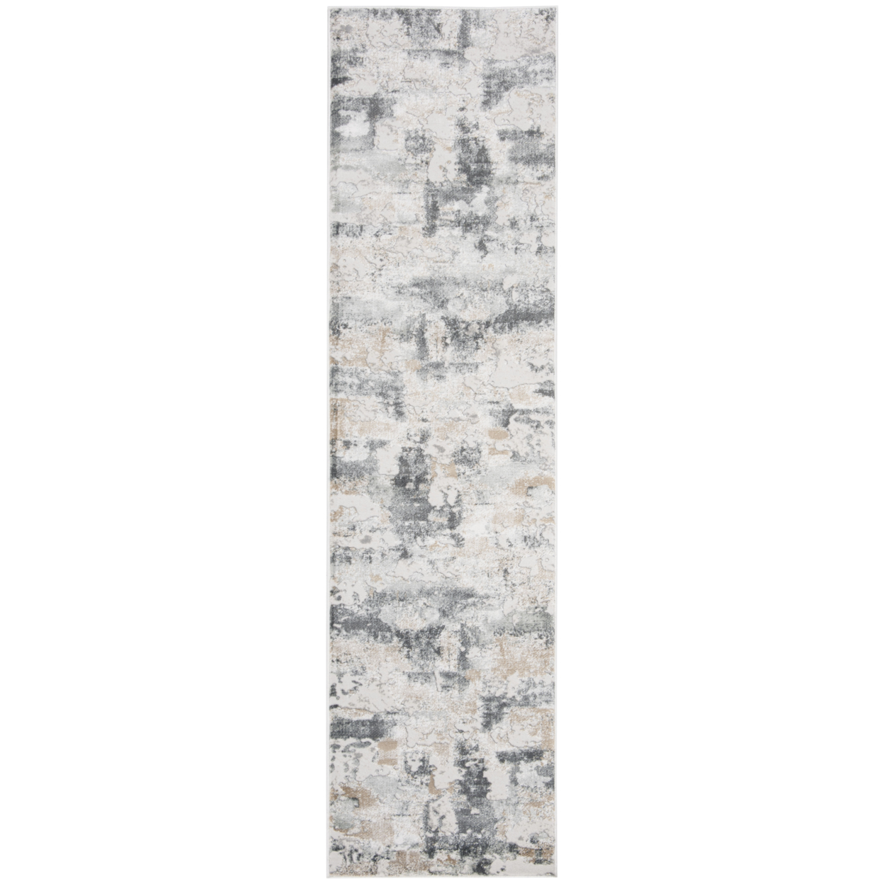 SAFAVIEH Vogue Collection VGE142A Beige / Charcoal Rug - 2' X 14'