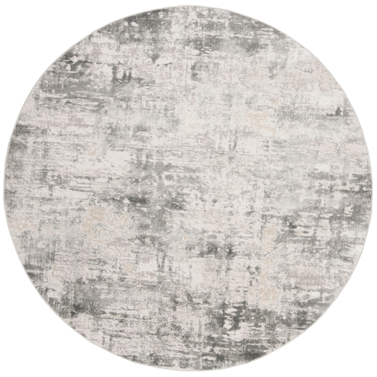 SAFAVIEH Vogue Collection VGE143A Beige / Charcoal Rug - 3' Round