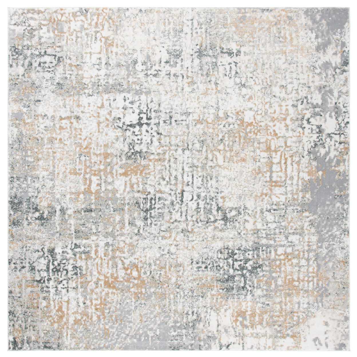 SAFAVIEH Vogue Collection VGE117A Beige / Grey Rug - 8' Square