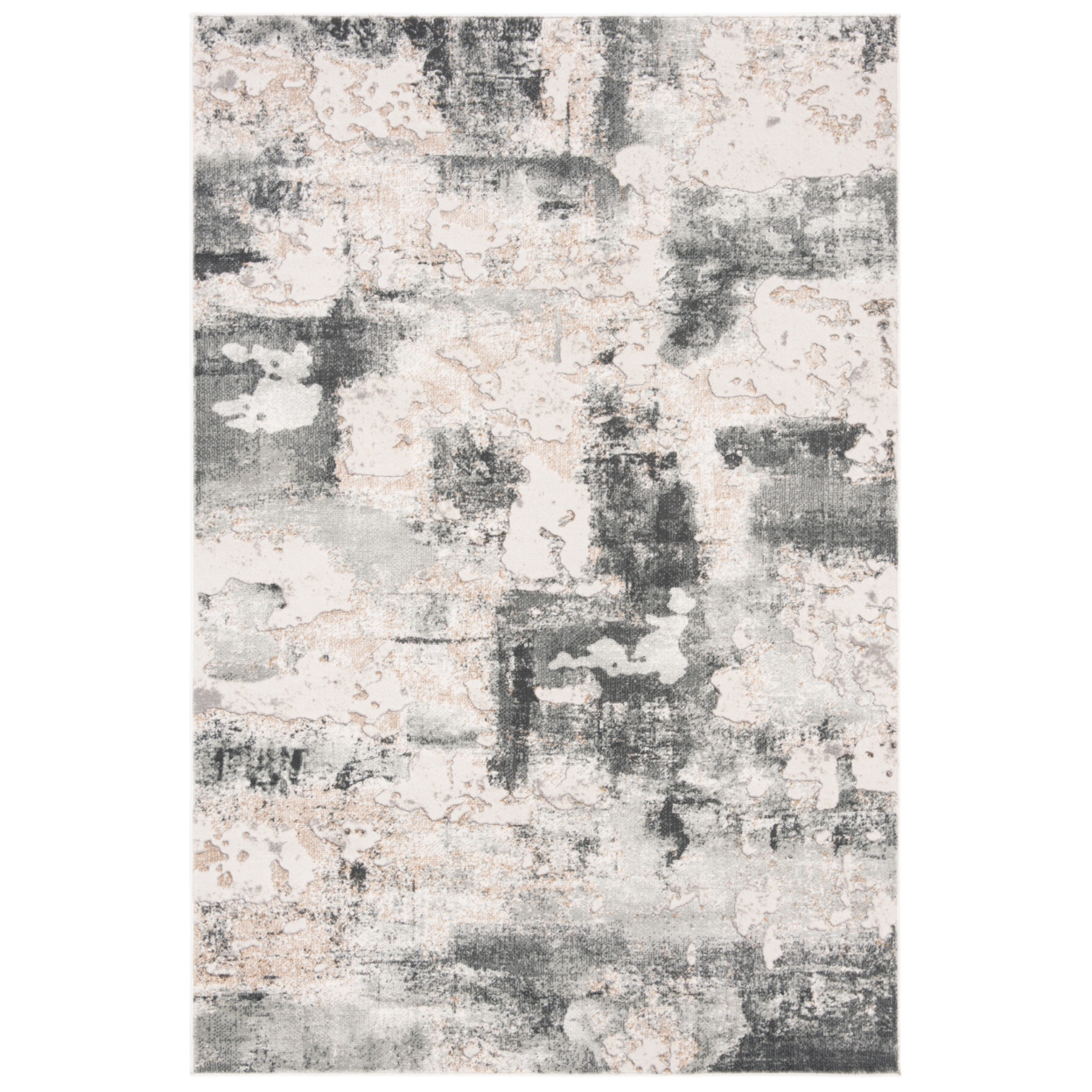 SAFAVIEH Vogue Collection VGE142A Beige / Charcoal Rug - 3' X 5'