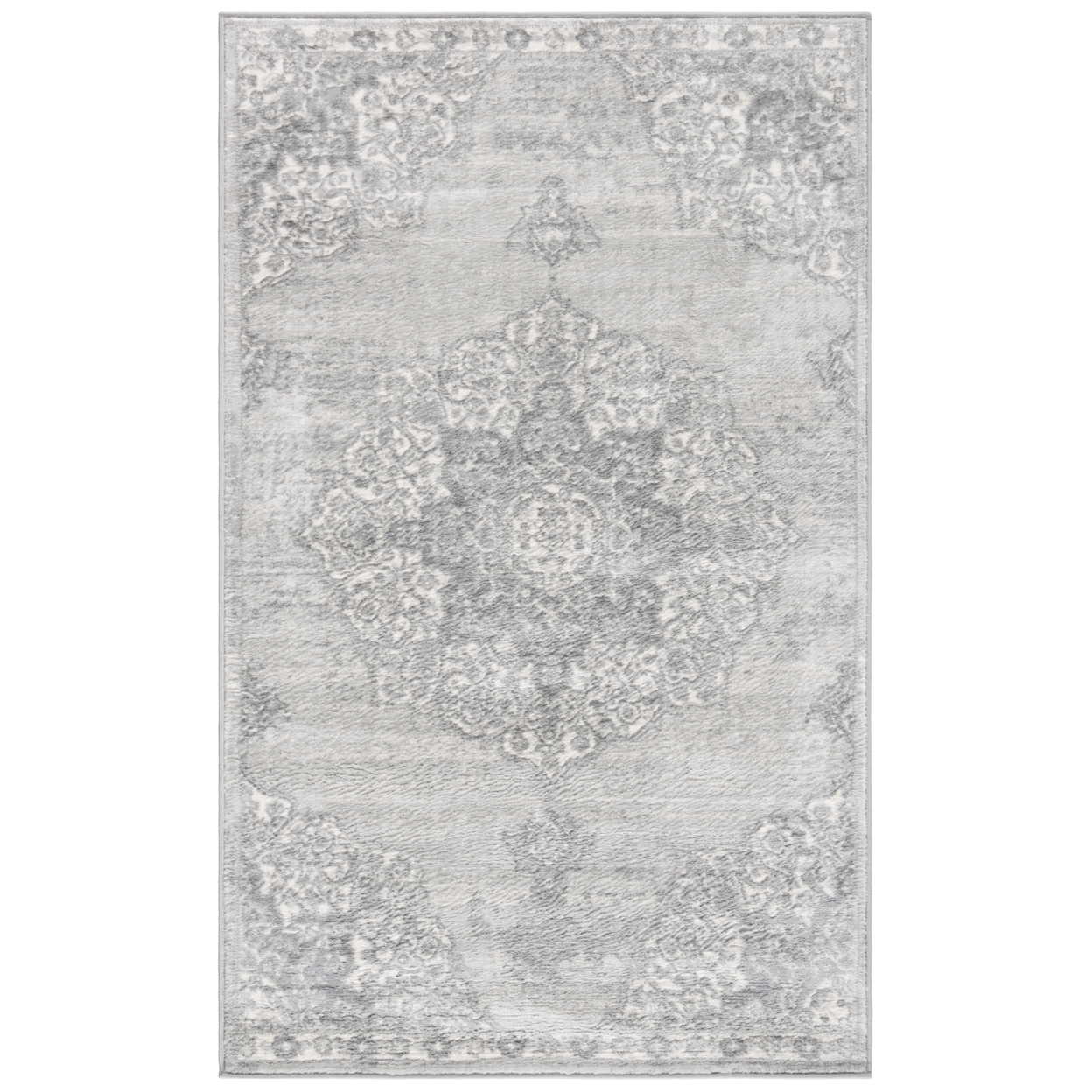 SAFAVIEH Brentwood Collection BNT802F Grey / Ivory Rug - 2' X 10'