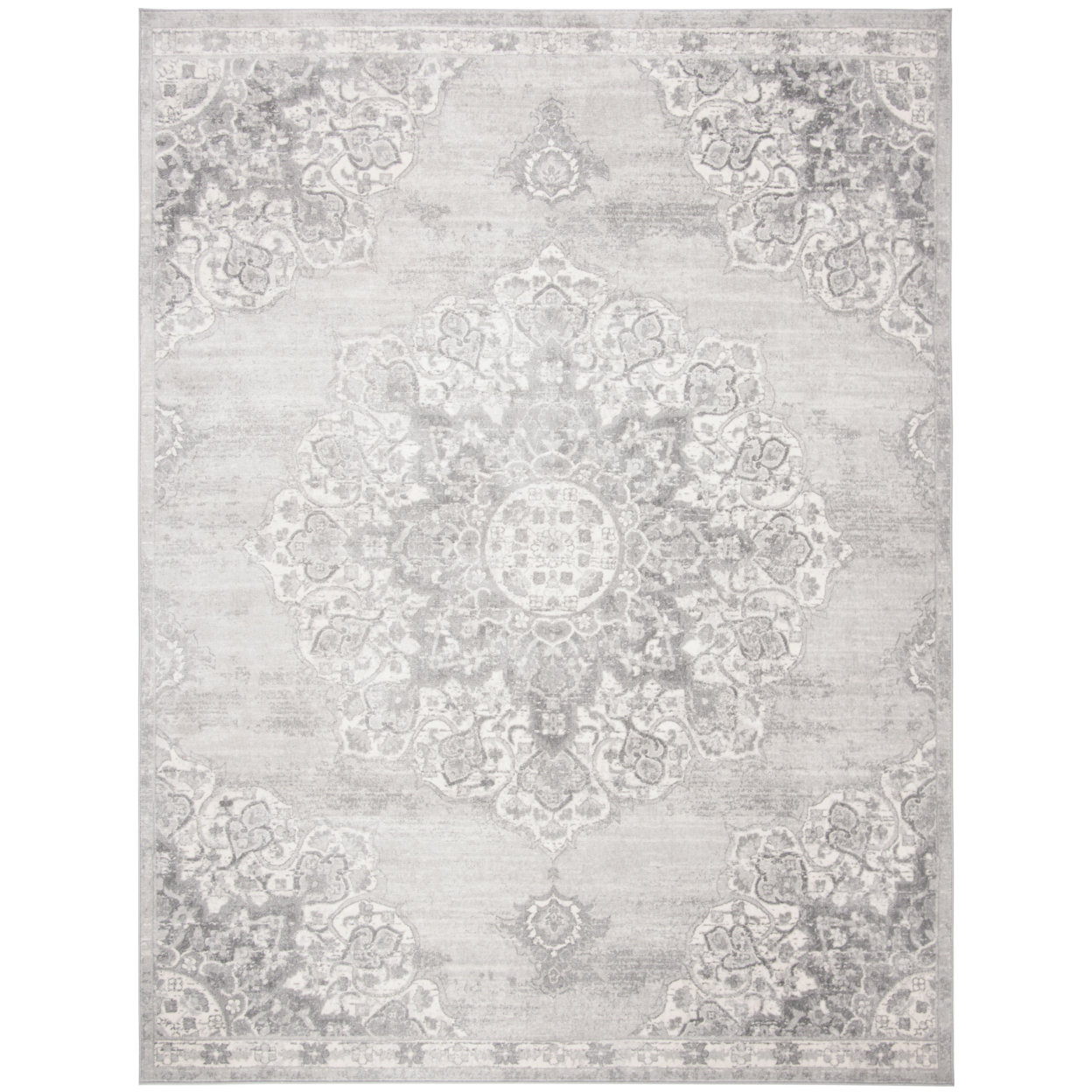 SAFAVIEH Brentwood Collection BNT802F Grey / Ivory Rug - 6' X 9'