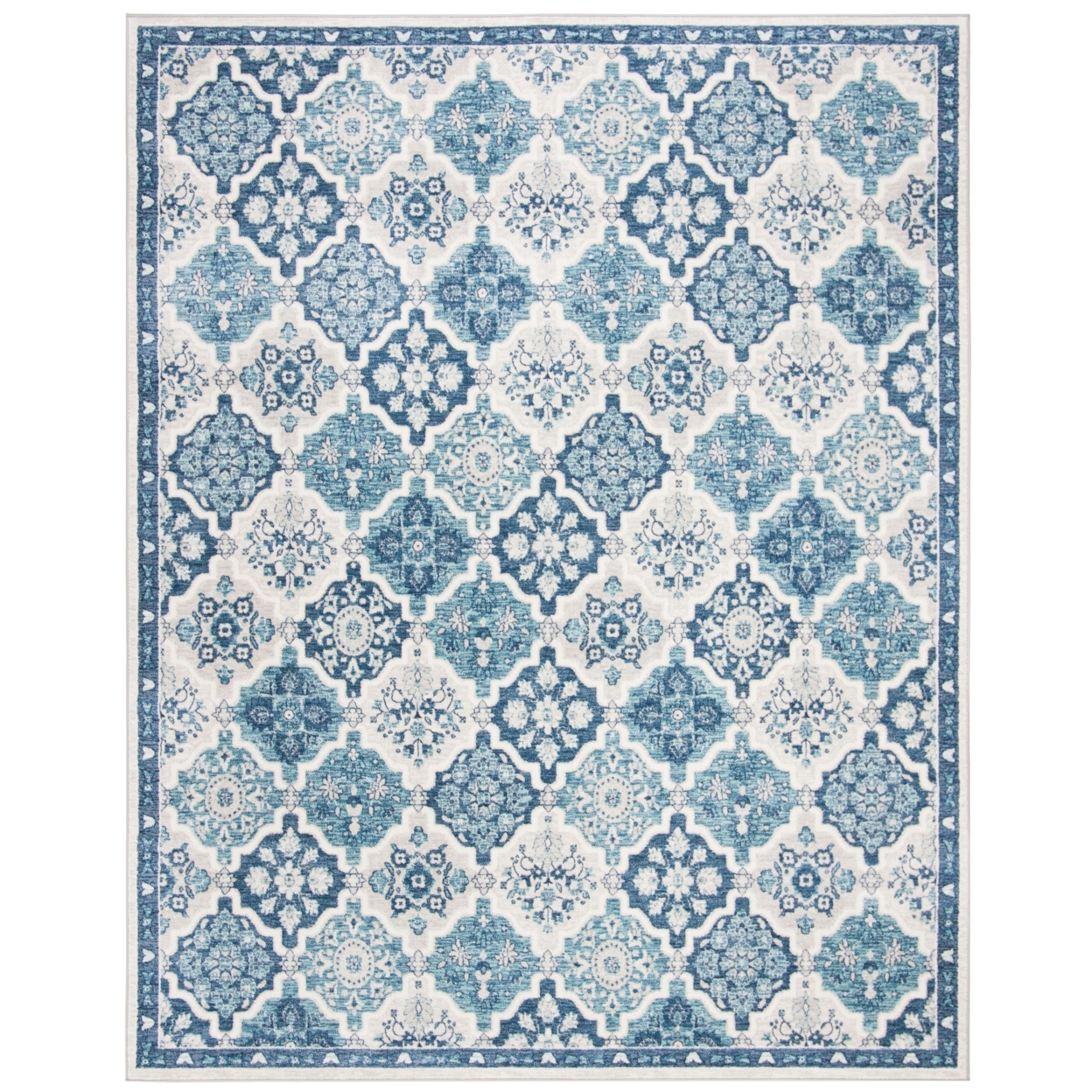 SAFAVIEH Brentwood Collection BNT815M Navy / Grey Rug - 6' X 9'