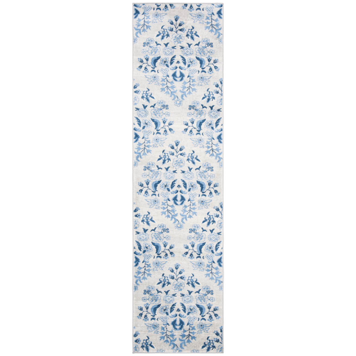 SAFAVIEH Brentwood Collection BNT856D Cream / Blue Rug - 2' X 8'