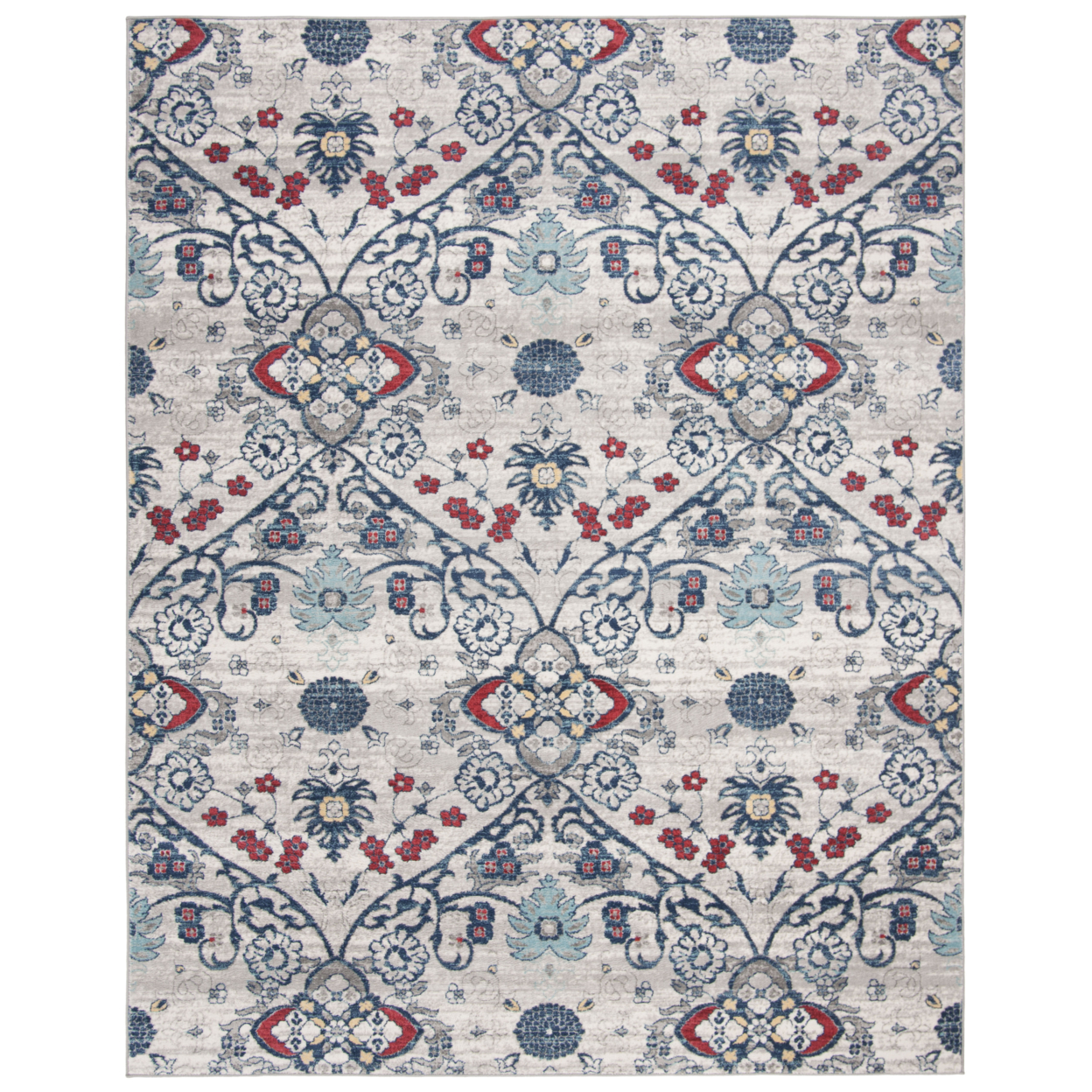SAFAVIEH Brentwood Collection BNT894M Navy / Grey Rug - 8' X 10'