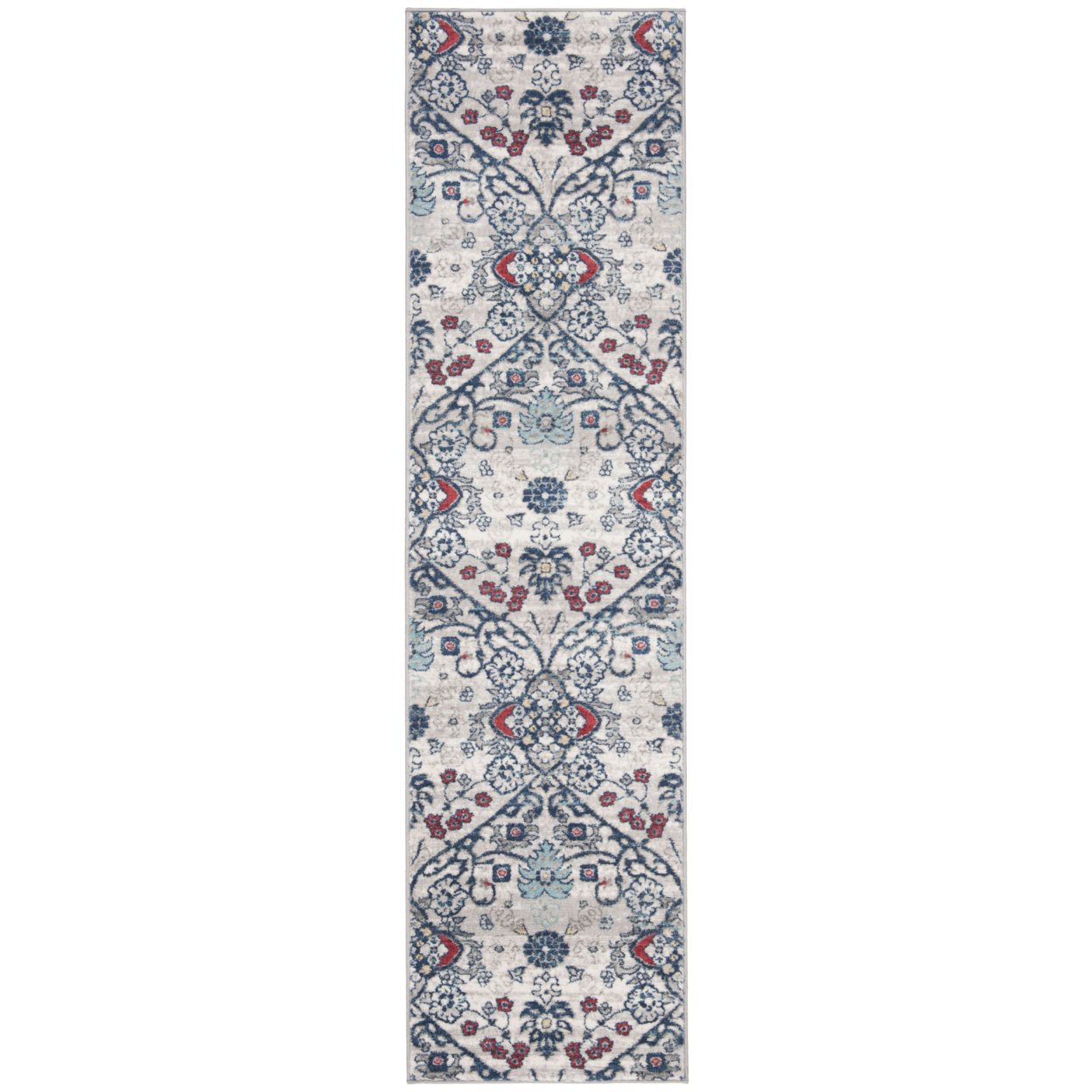SAFAVIEH Brentwood Collection BNT894M Navy / Grey Rug - 2' X 8'