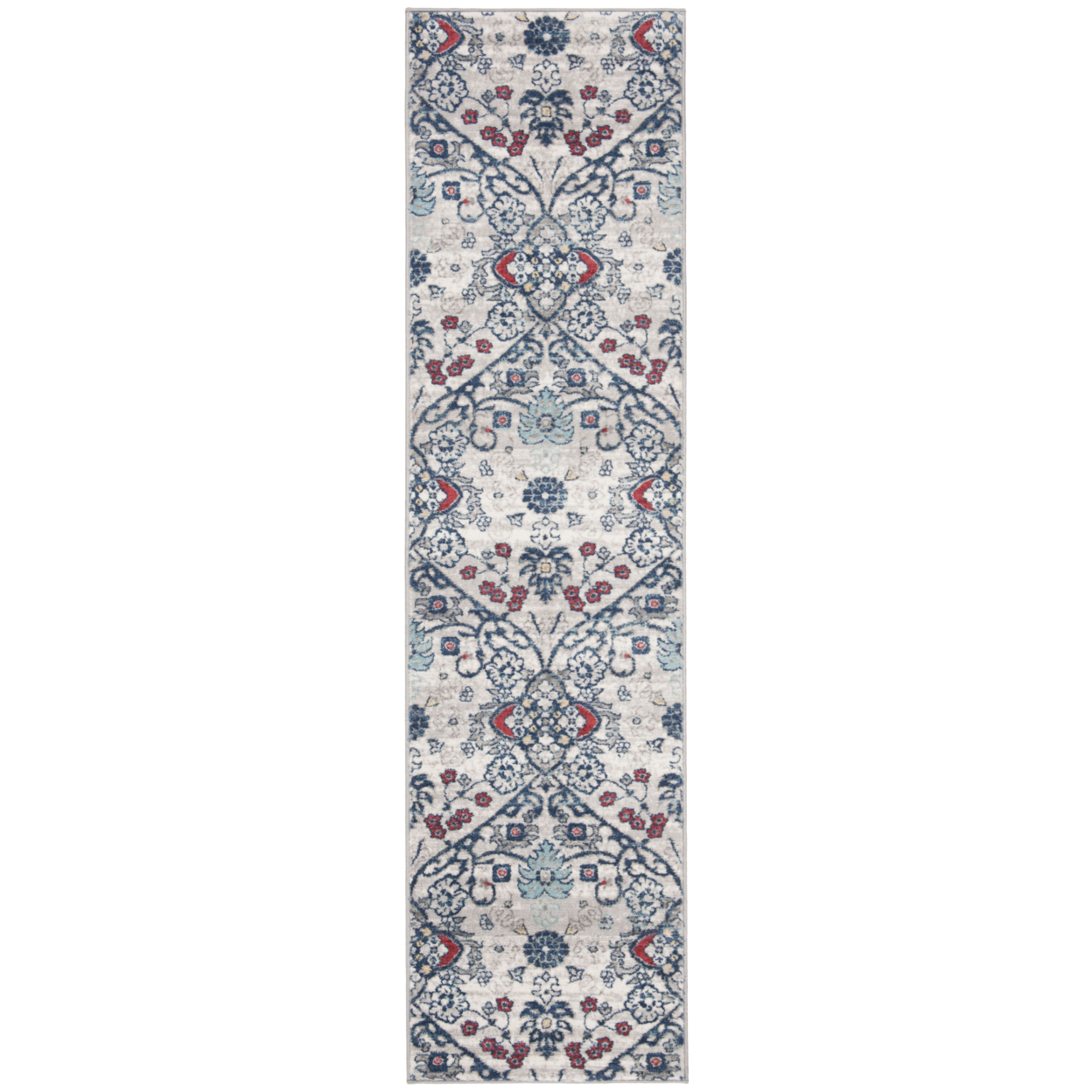 SAFAVIEH Brentwood Collection BNT894M Navy / Grey Rug - 2' X 10'