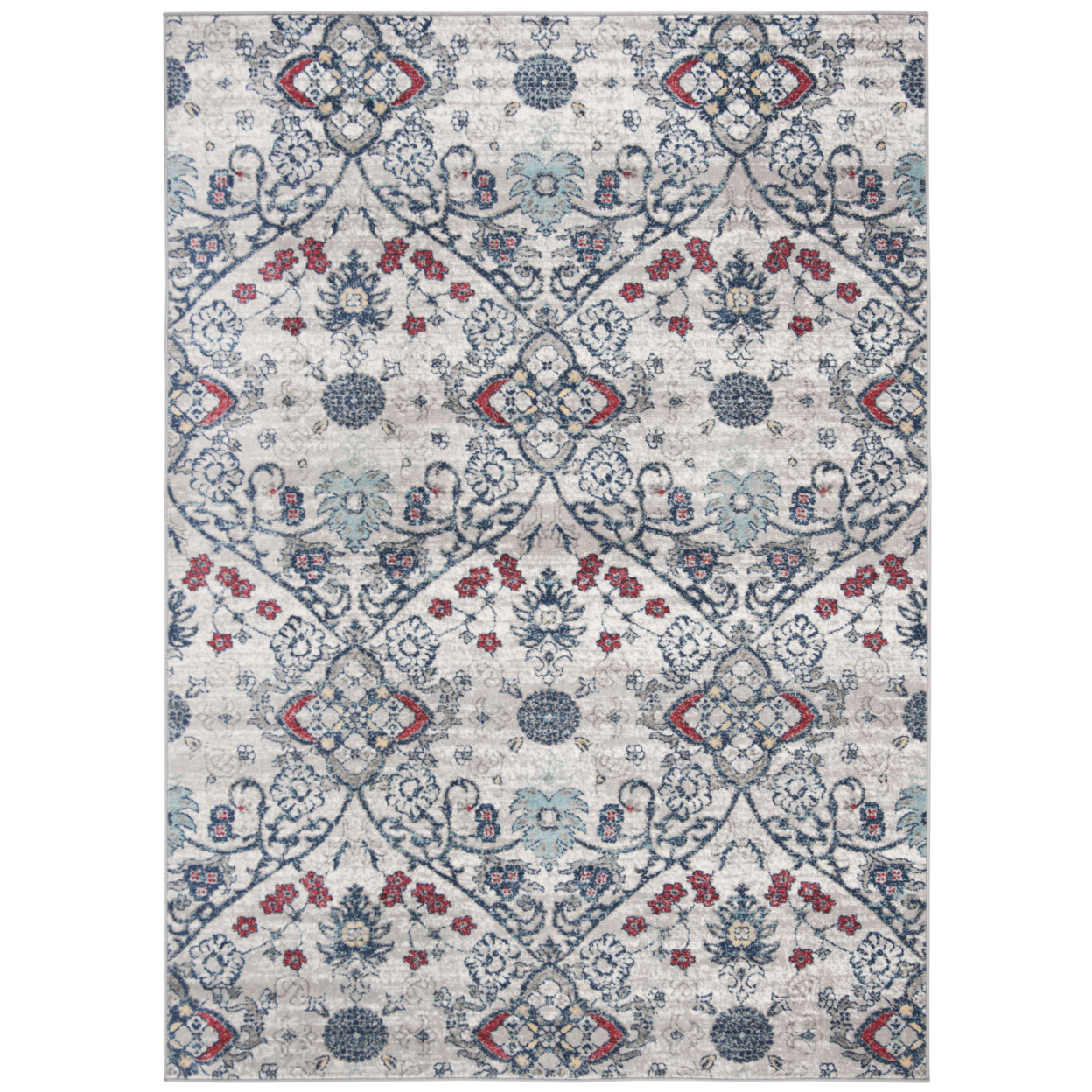 SAFAVIEH Brentwood Collection BNT894M Navy / Grey Rug - 5'-3 X 7'-6