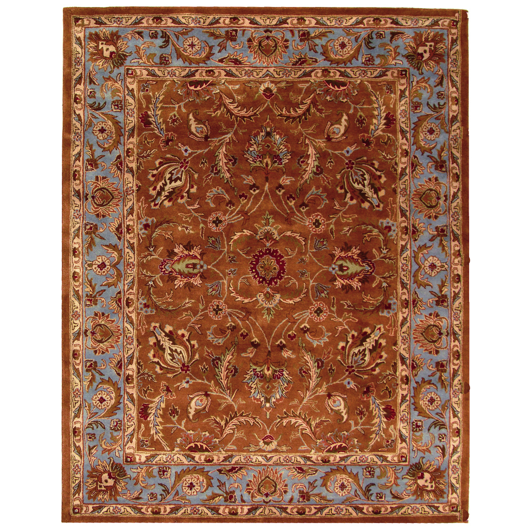 SAFAVIEH HG812A Heritage Brown / Blue - 4' 6 X 6' 6 Oval