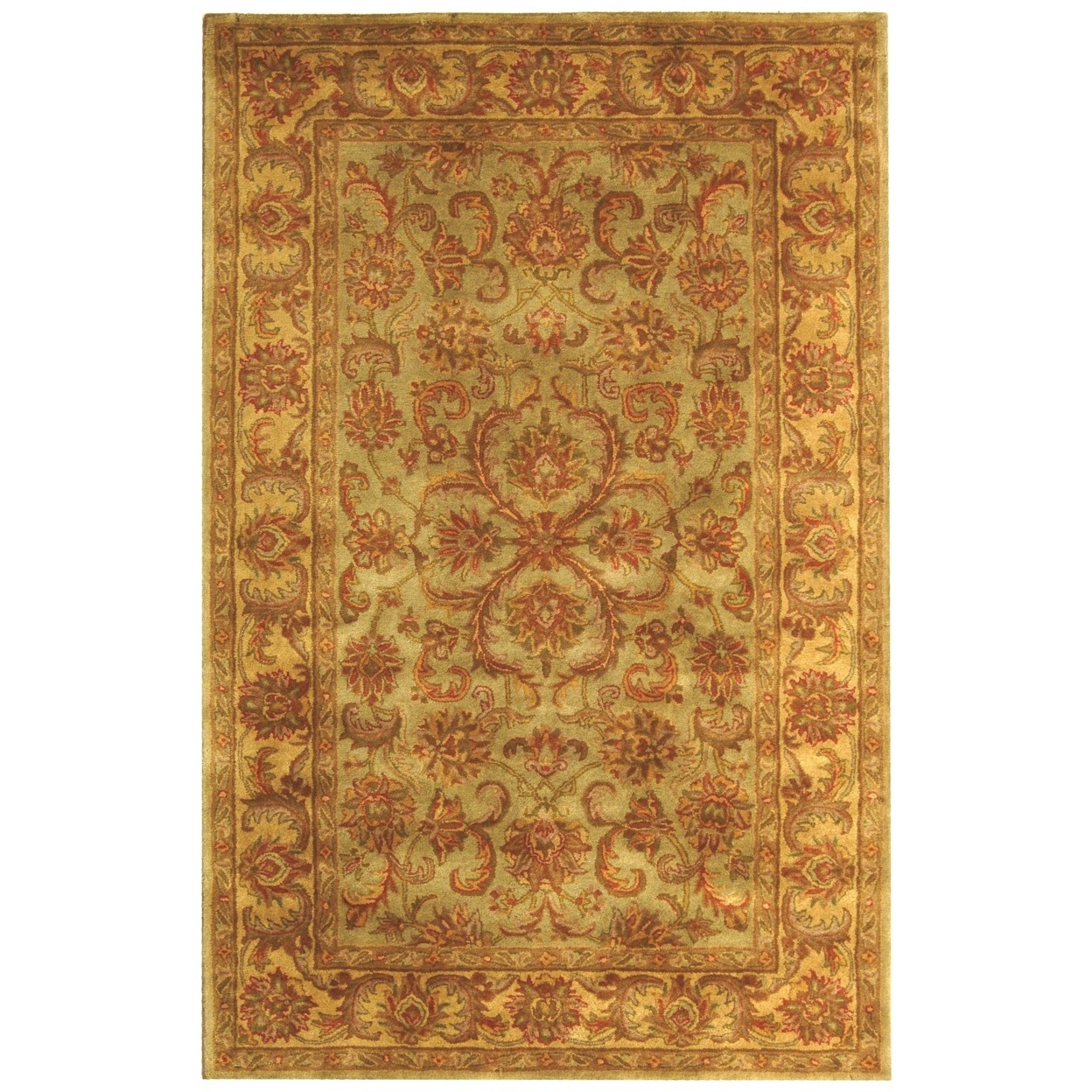 Safavieh HG811A Heritage Green / Gold - 4' X 6'
